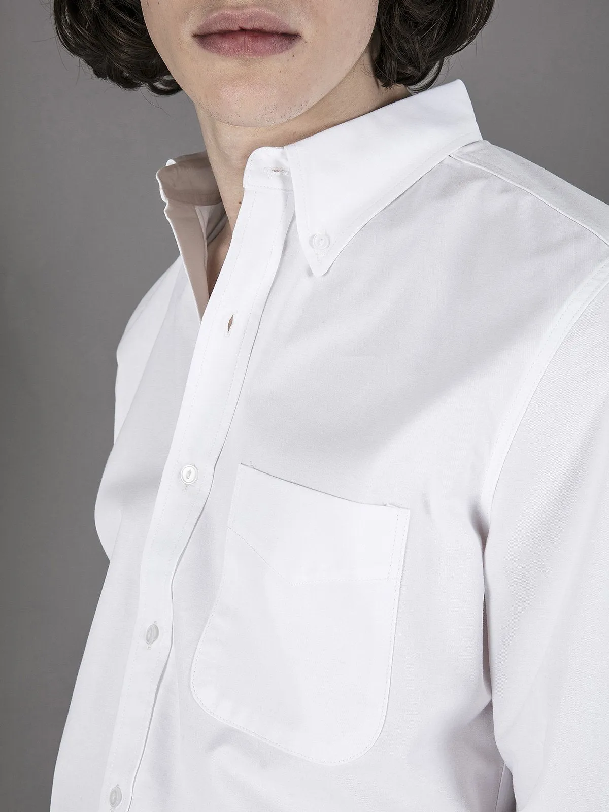 Cotton Button Down Shirt - White