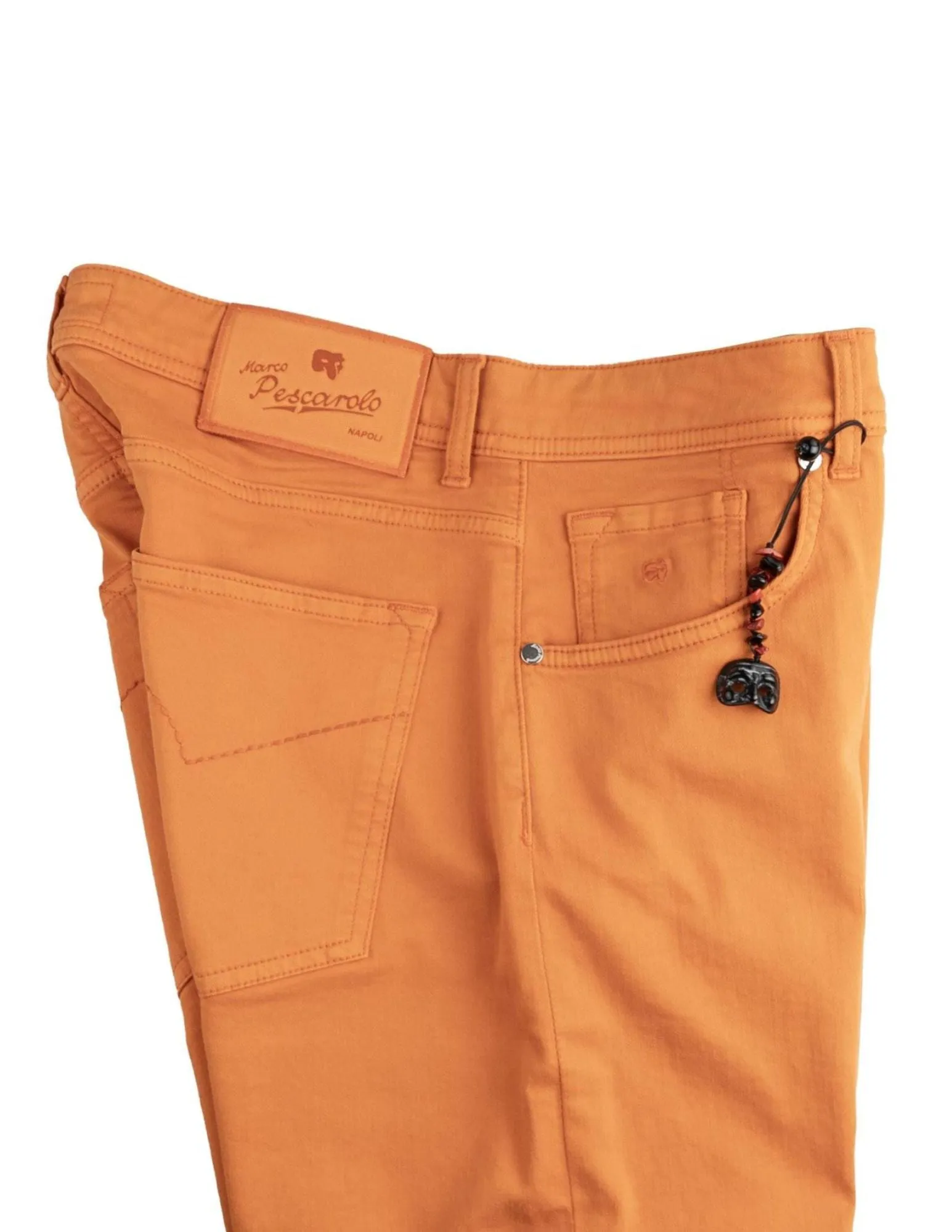 Cotton Silk 5 Pocket Pant | Orange