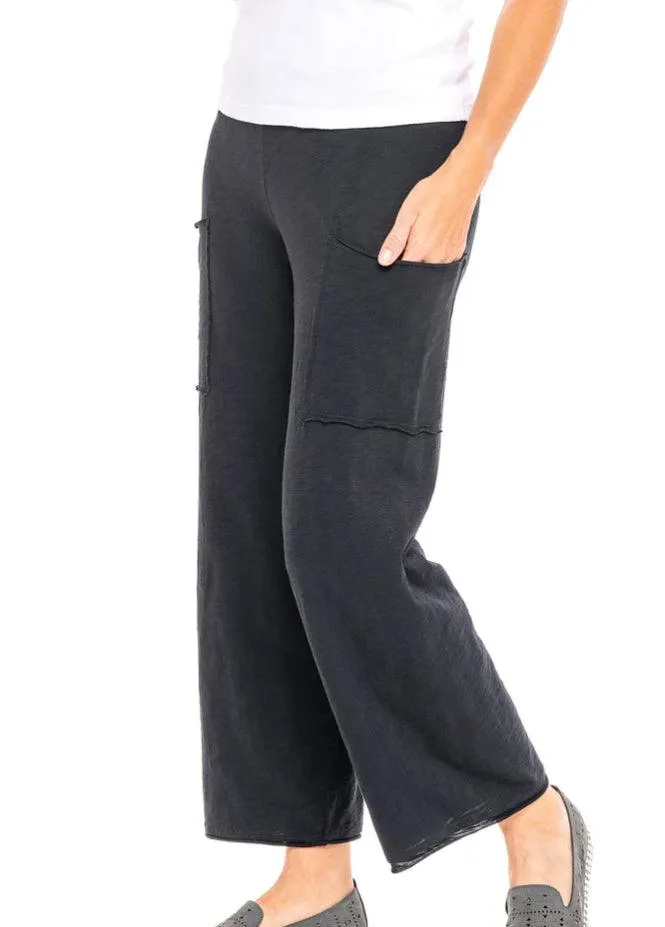 Cotton Slub Pocket Flood Pant in Black by Escape