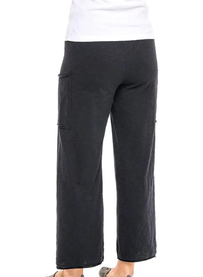 Cotton Slub Pocket Flood Pant in Black by Escape