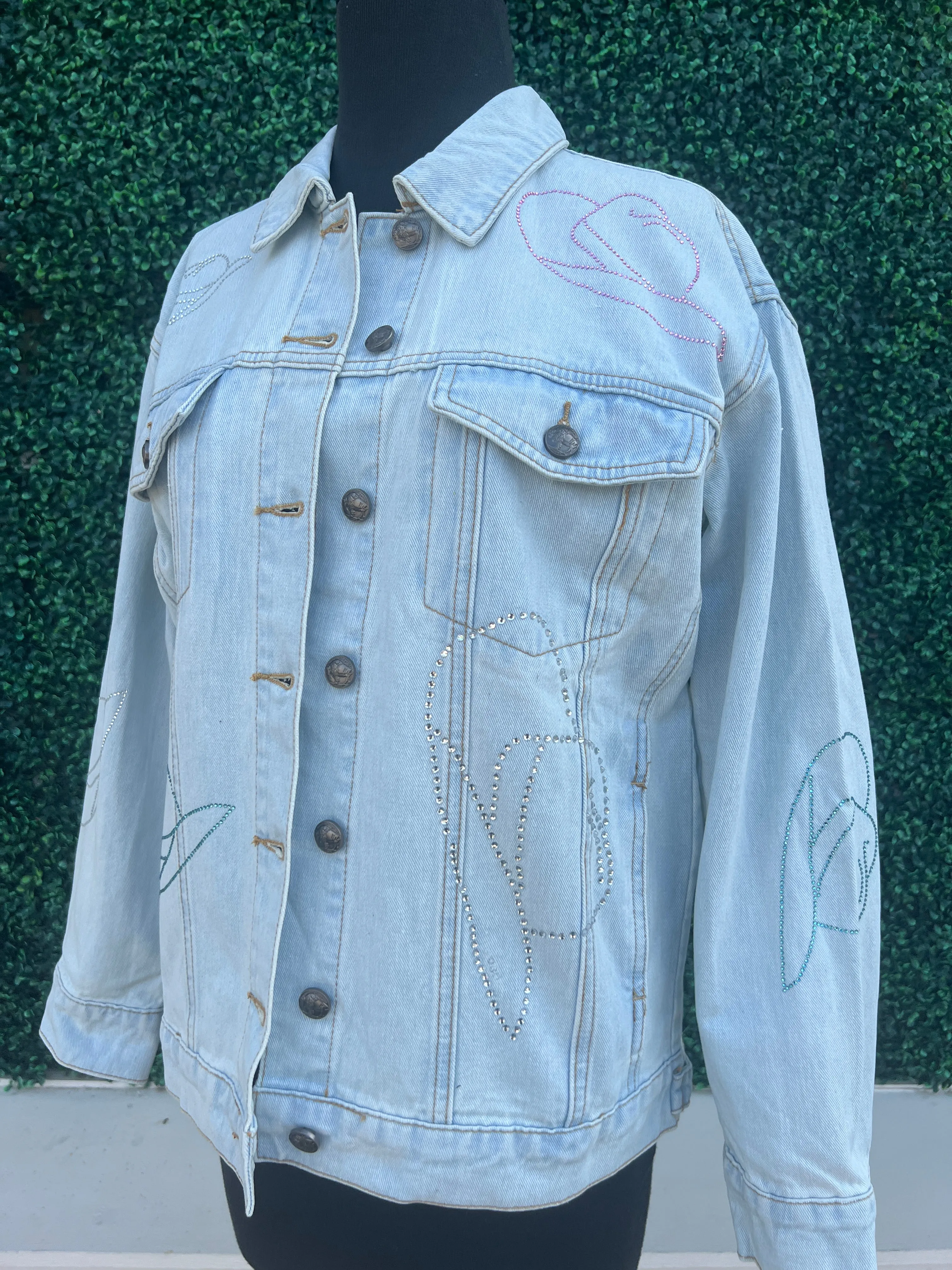 Cowgirl Embellished Denim Jacket