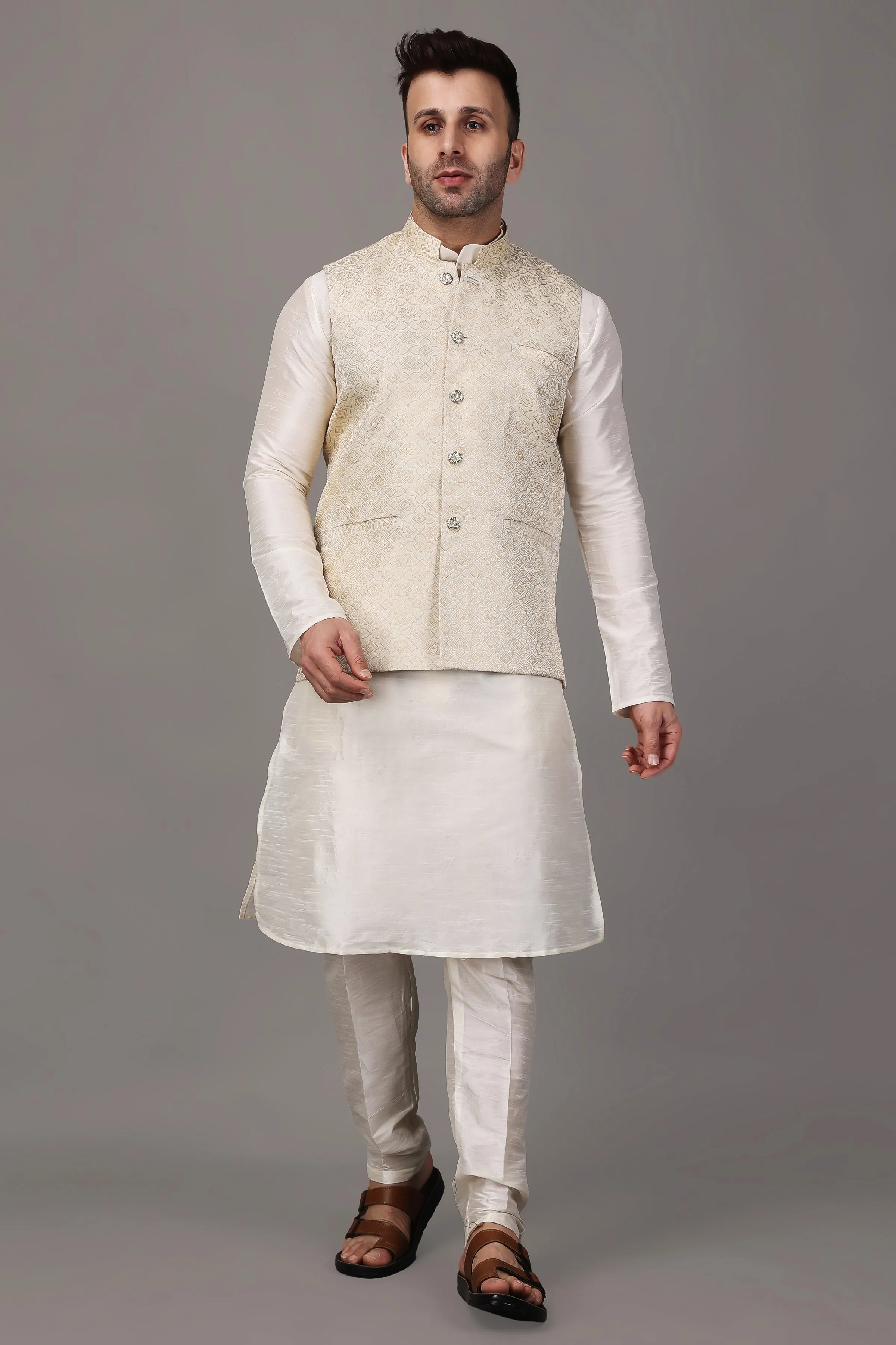 Creamy Radiance Kurta Vasket Set