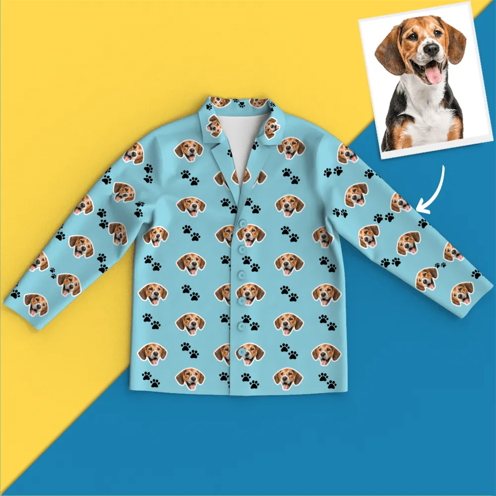 Custom Face Pajamas Long Sleeve Leisure Wear - Footprint