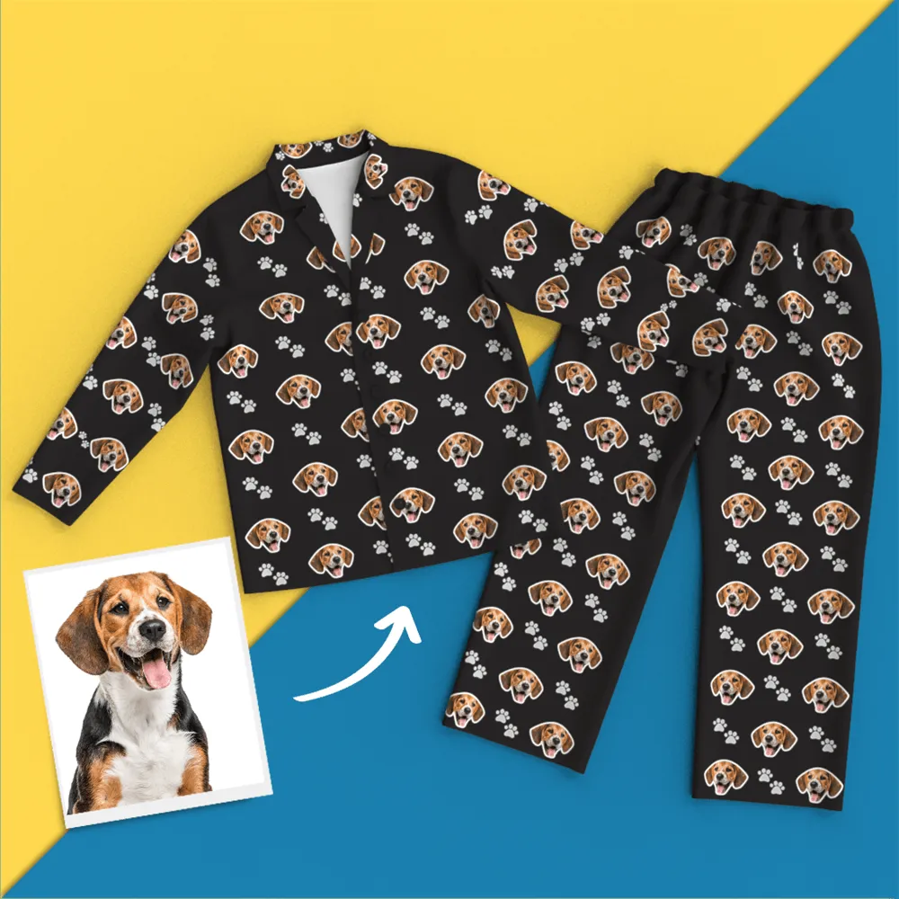 Custom Face Pajamas Long Sleeve Leisure Wear - Footprint