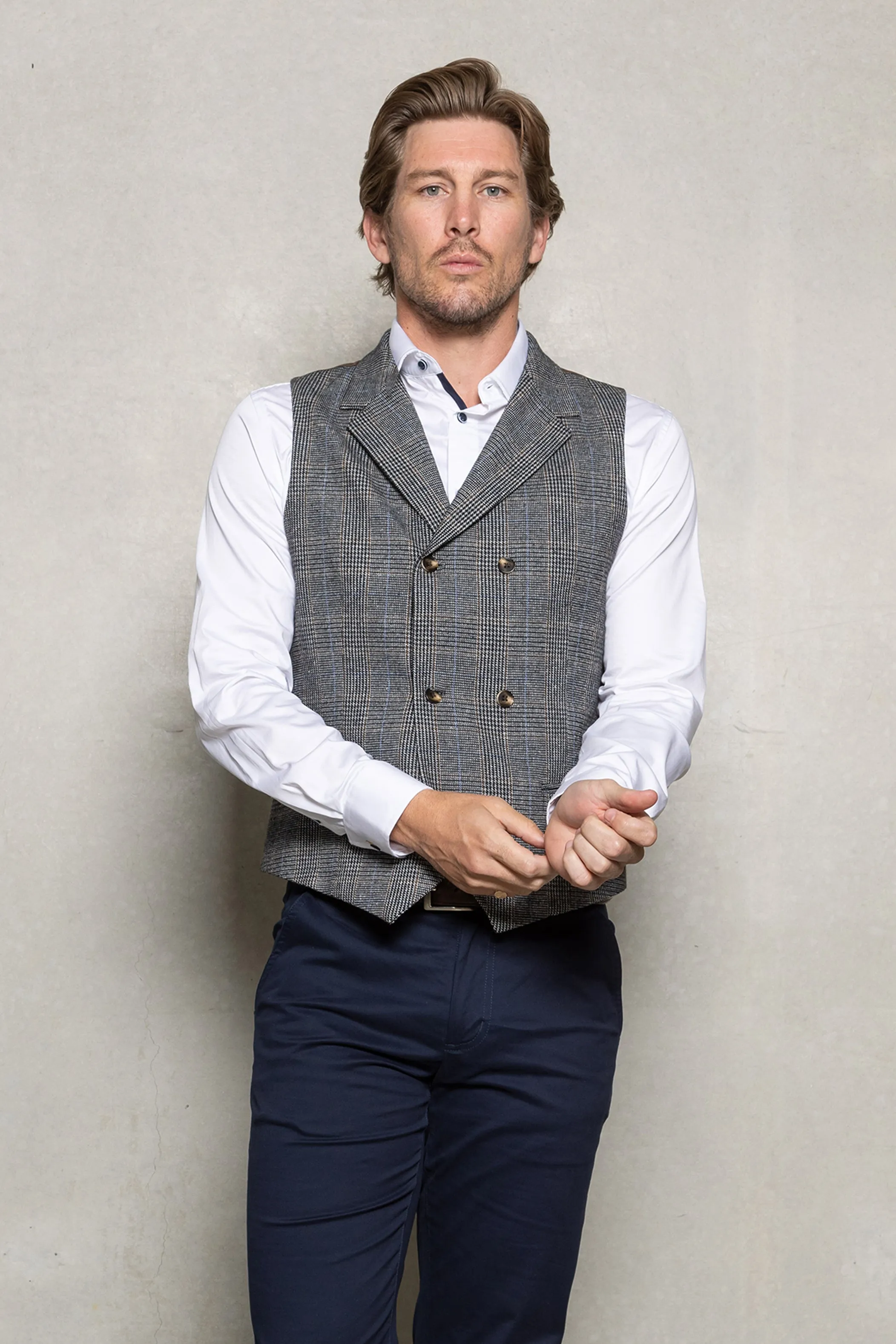 Cutler & Co - Jacob Vest - Salt & Pepper