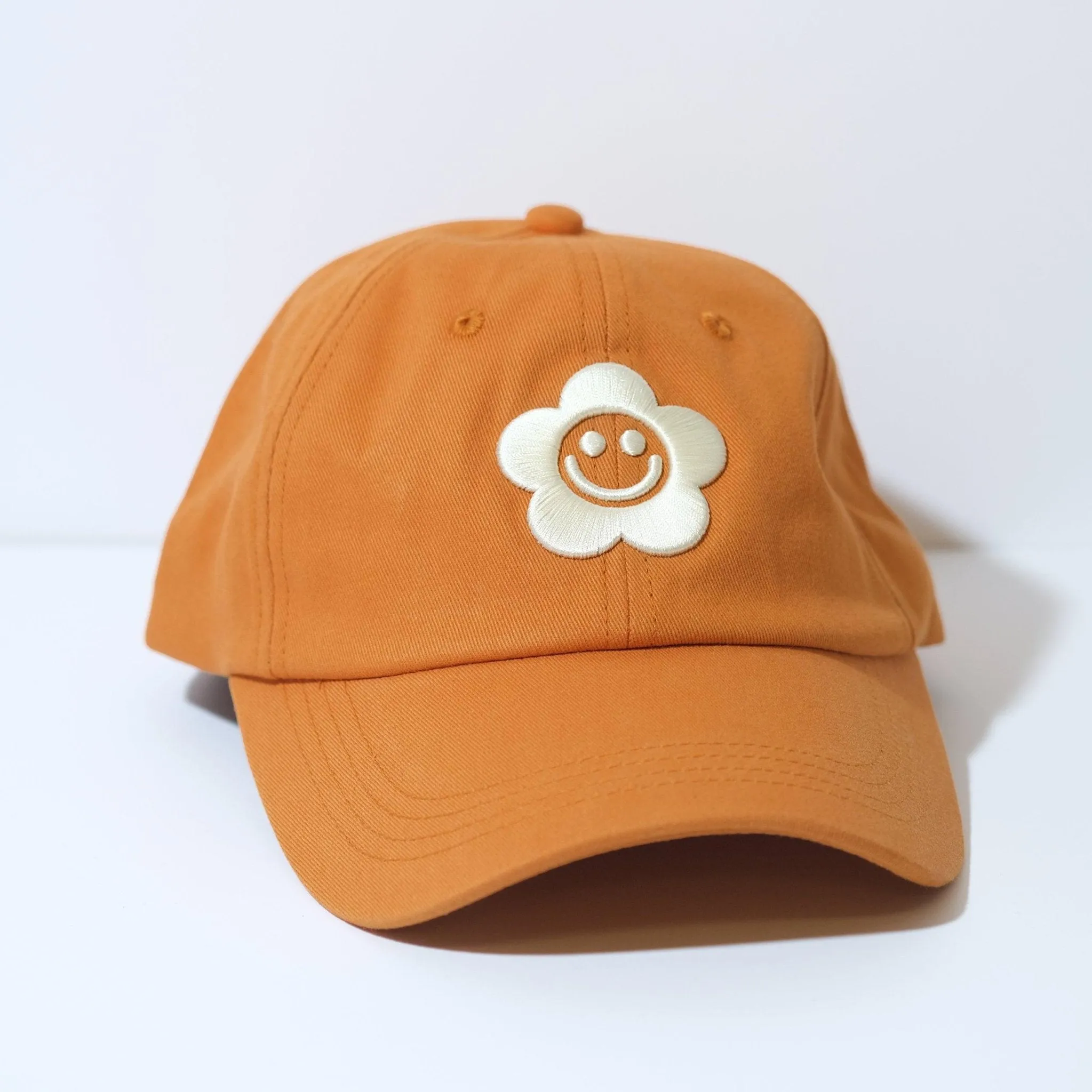 Desert Orange Smiley Daisy Dad Hat