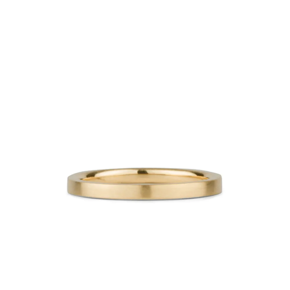 Diablo Flat Band - 14k yellow gold - 2mm - size 7