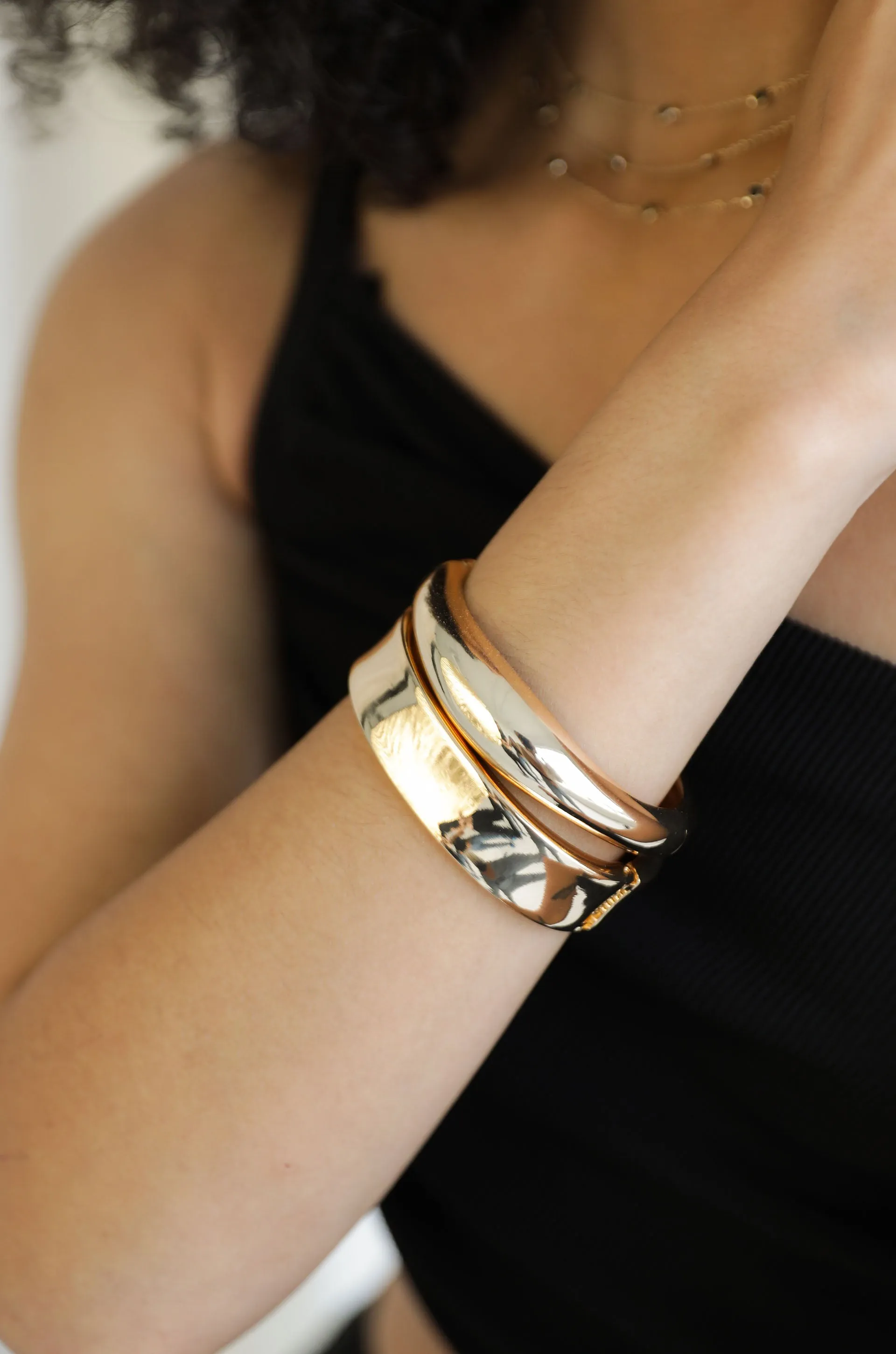 Double Golden Bangle Set