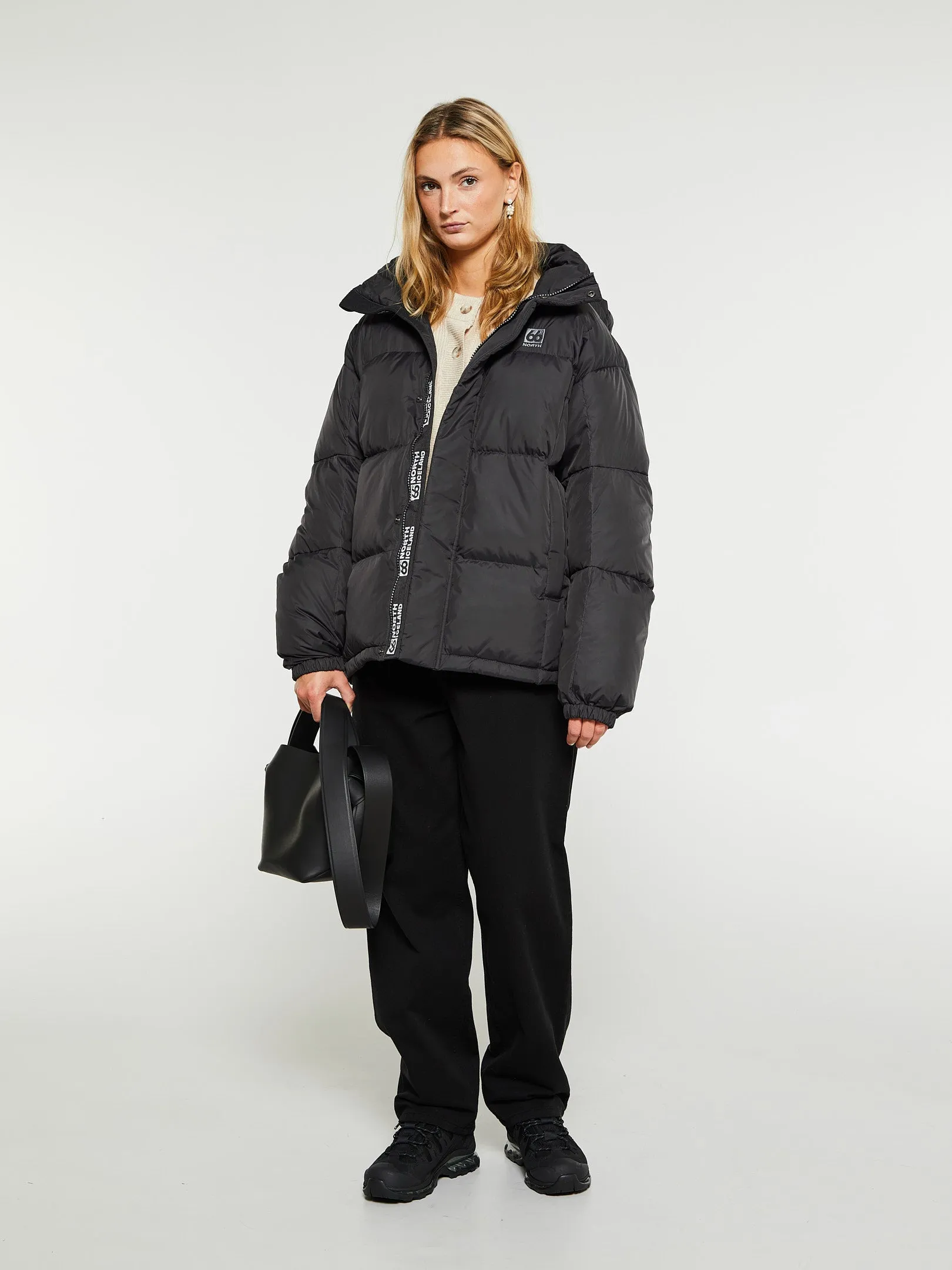 Dyngja Down Jacket in Obsidian