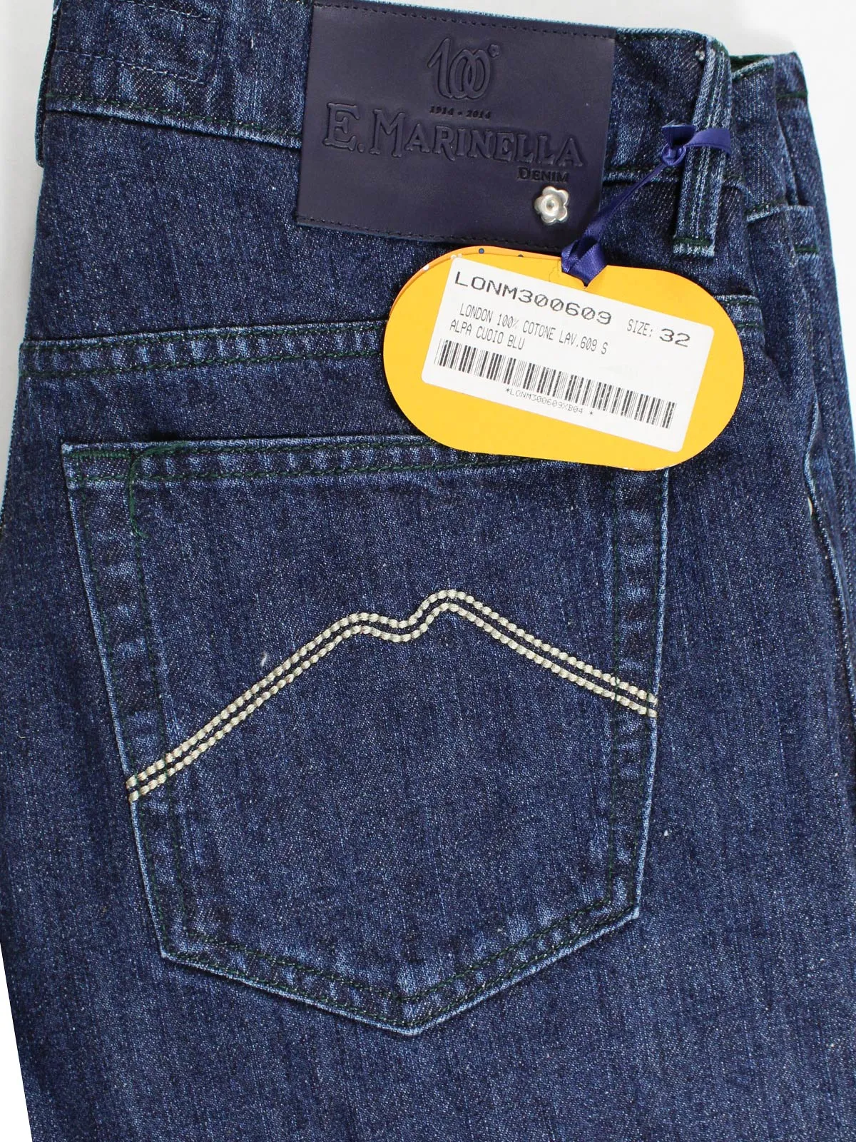 E. Marinella Jeans Dark Blue 32 London Regular Fit Hand Made Denim Jeans SALE