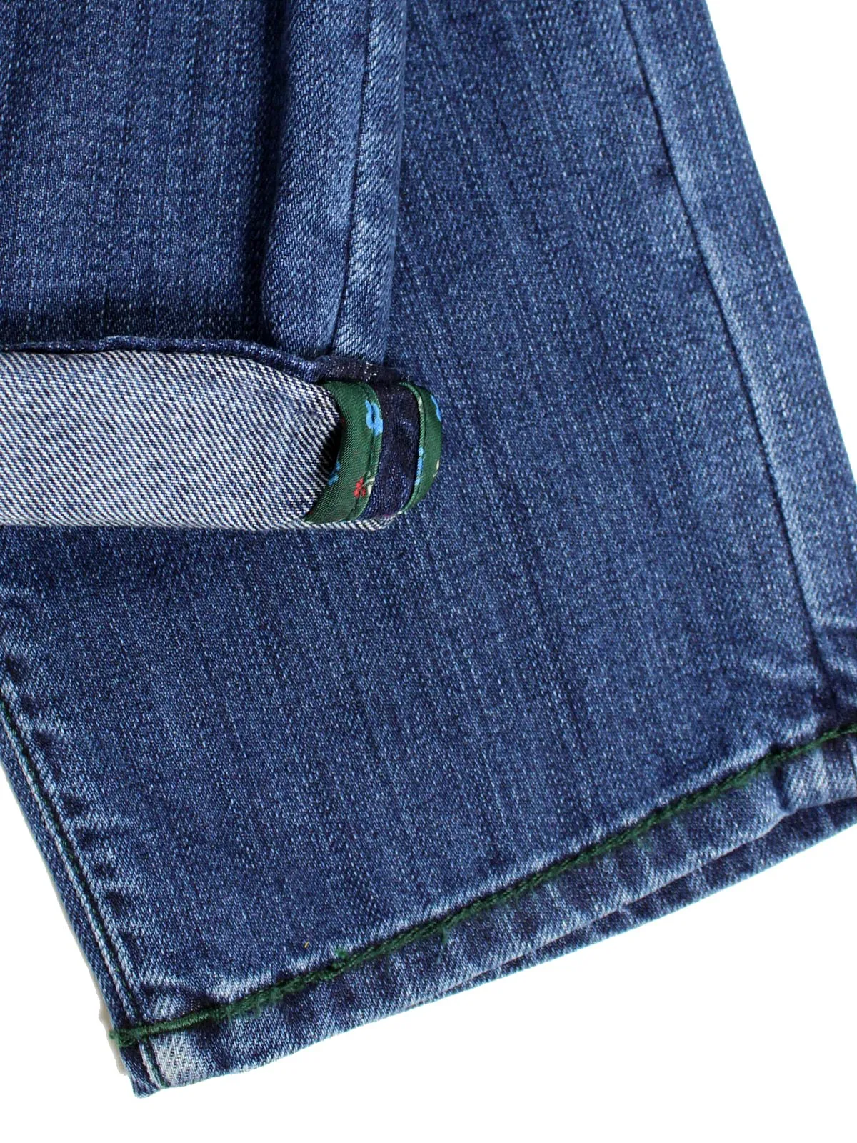 E. Marinella Jeans Dark Blue Slant Pocket Button Fly 35 Slim Fit SALE