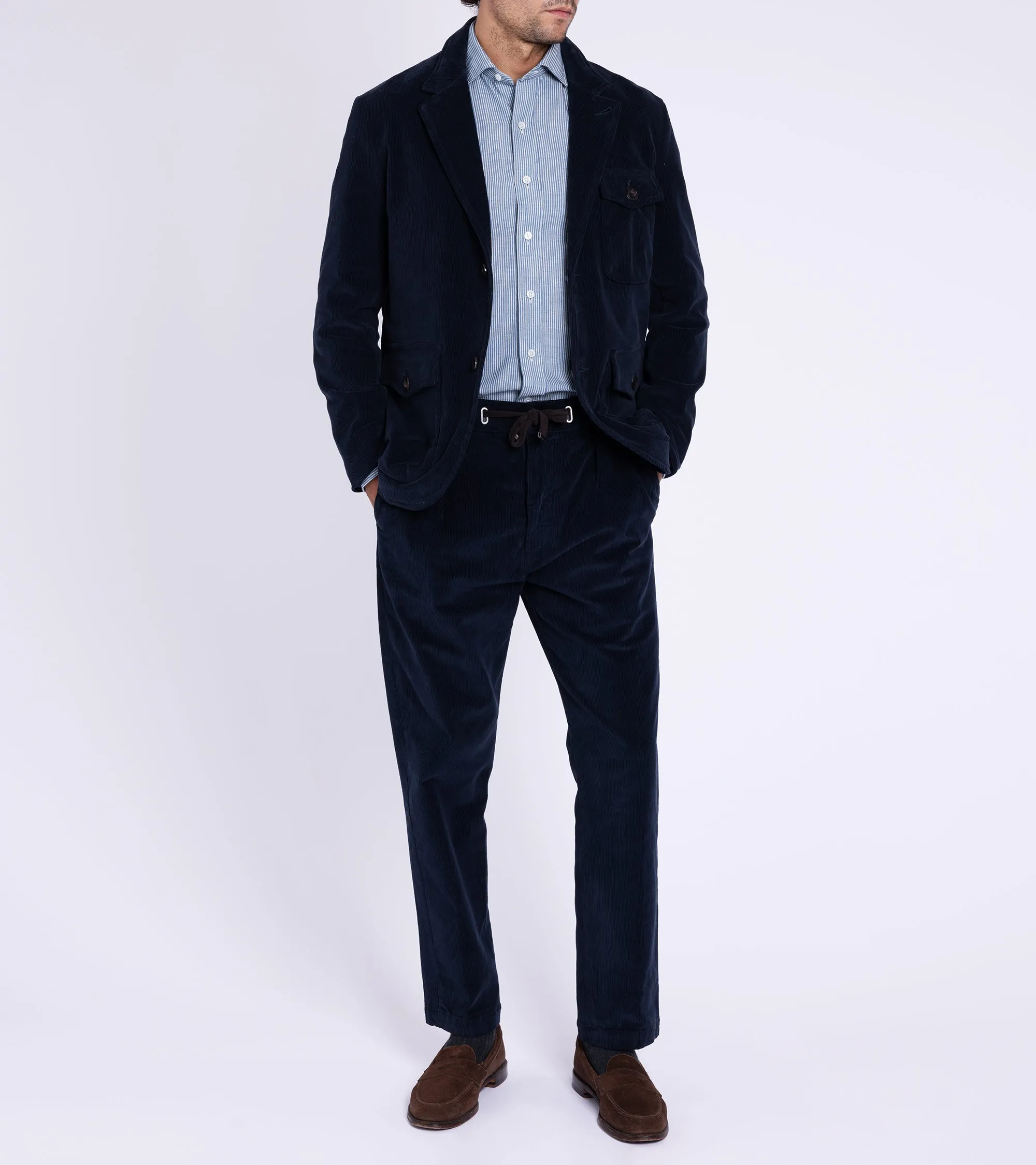 East Harbour Surplus Chester Washed Corduroy Jacket: Navy