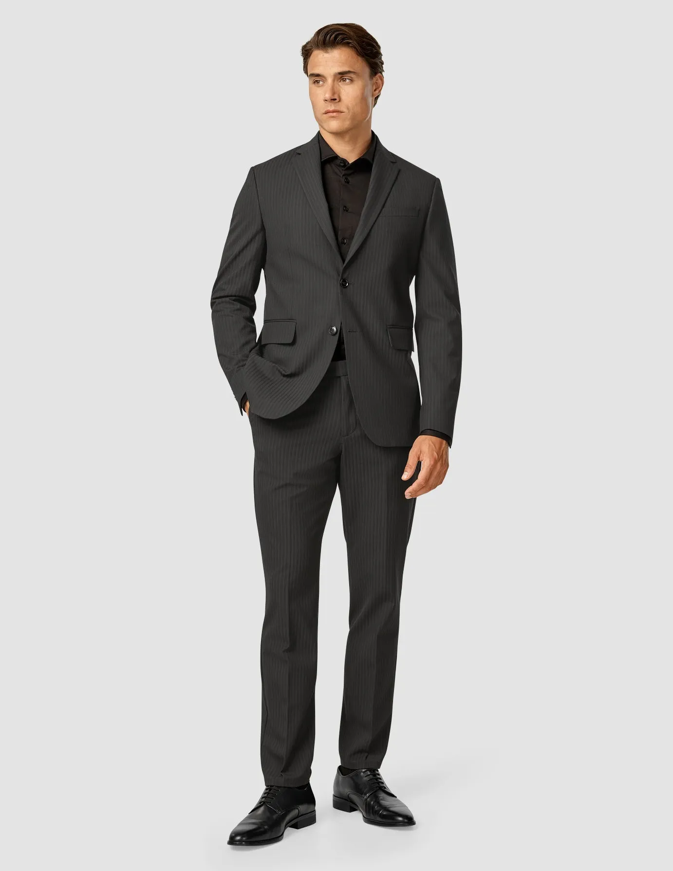 Essential Suit Pants Regular Asphalt Pinstripe