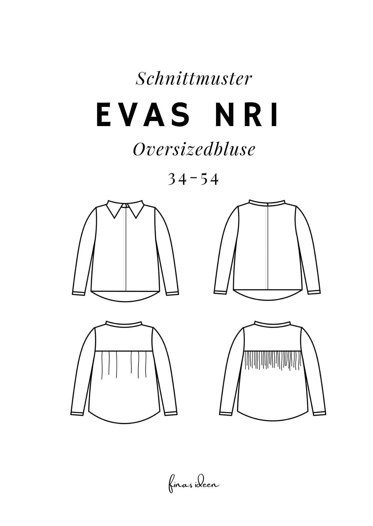 Evas Nr.1 - Oversizedbluse (Papierschnittmuster)