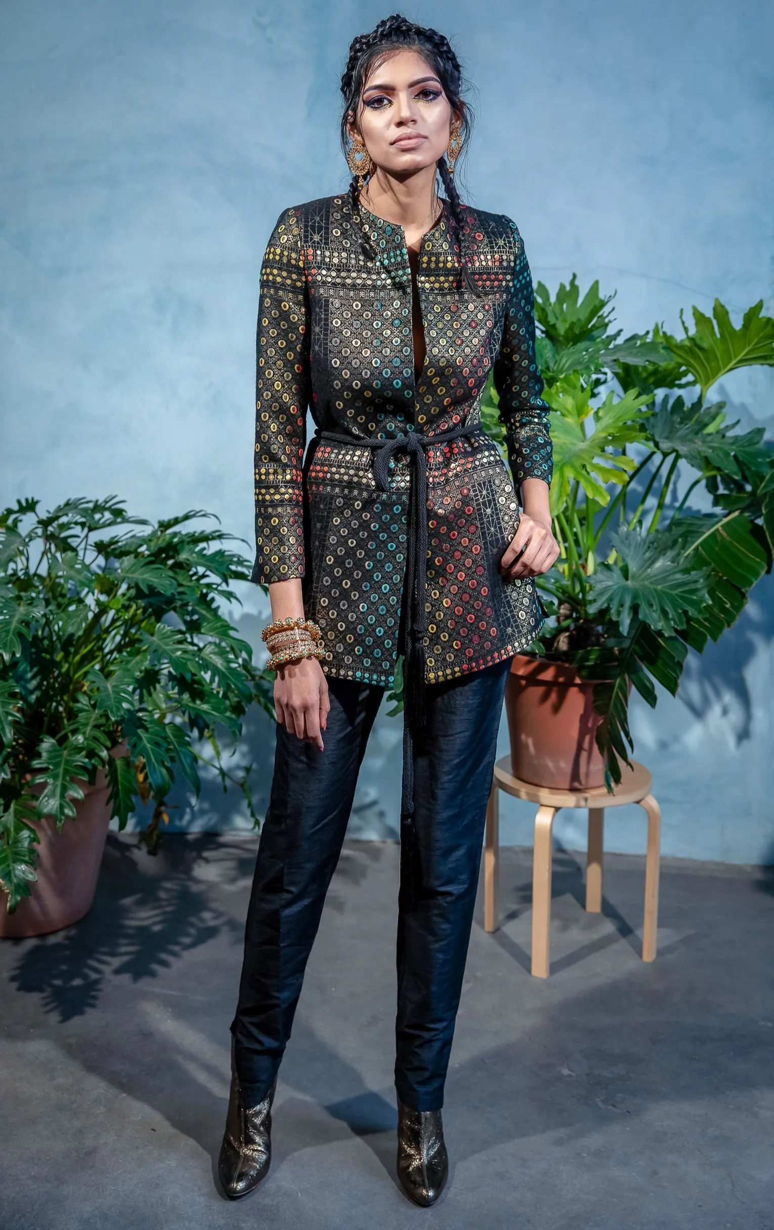 FARIA Geo Jacquard Indian Blazer (Made-to-Order)