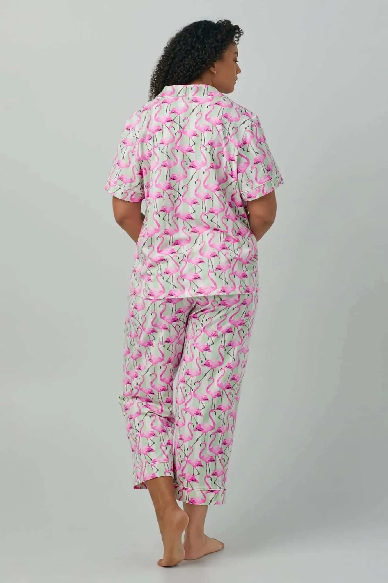 Flamingo Short Sleeve/Crop Pant PJ Set