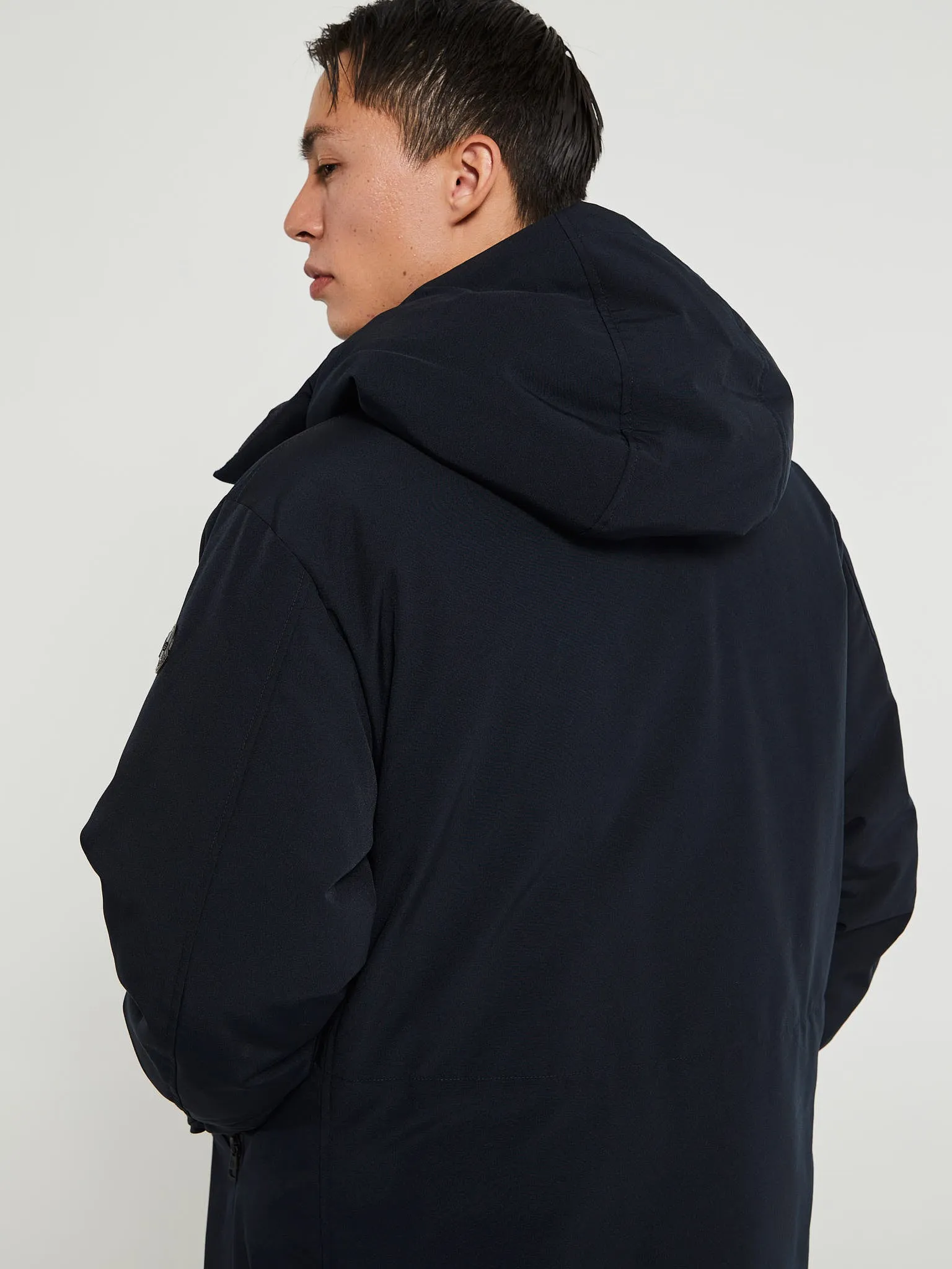 Fowey Reversible Down Jacket in Night Blue