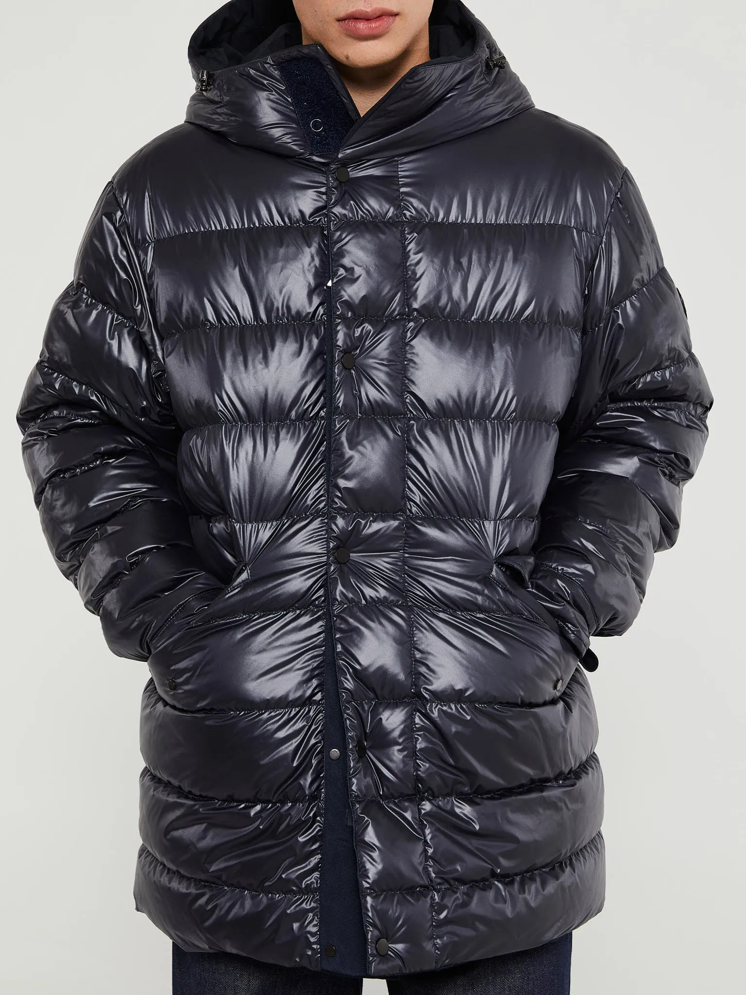 Fowey Reversible Down Jacket in Night Blue