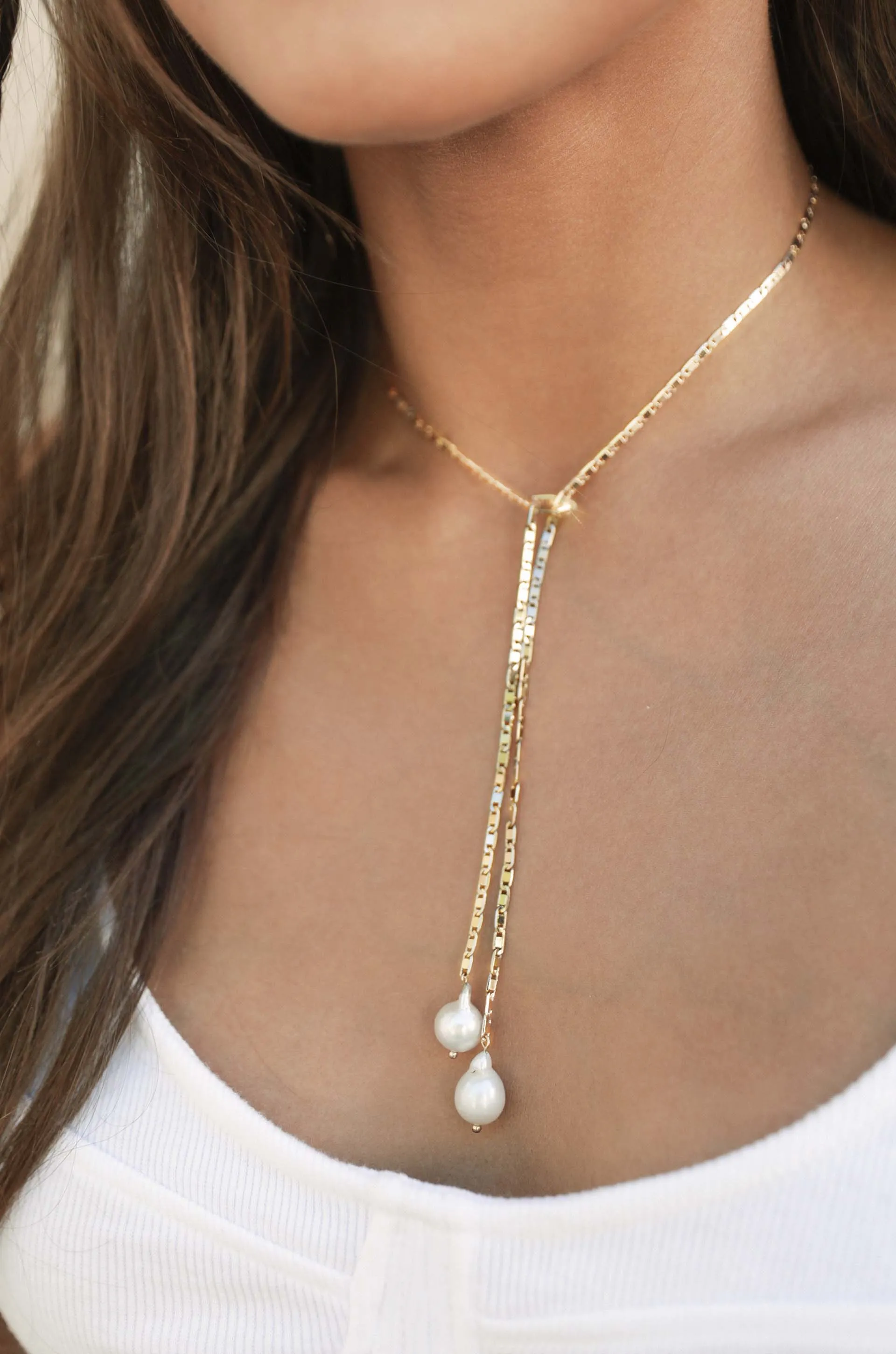 Freshwater Pearl Bolo Lariat