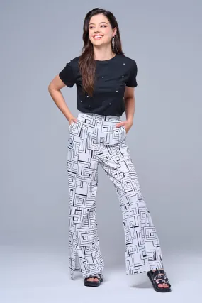 Front slit pants