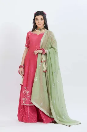 Fuchsia Kurta Sharara Set