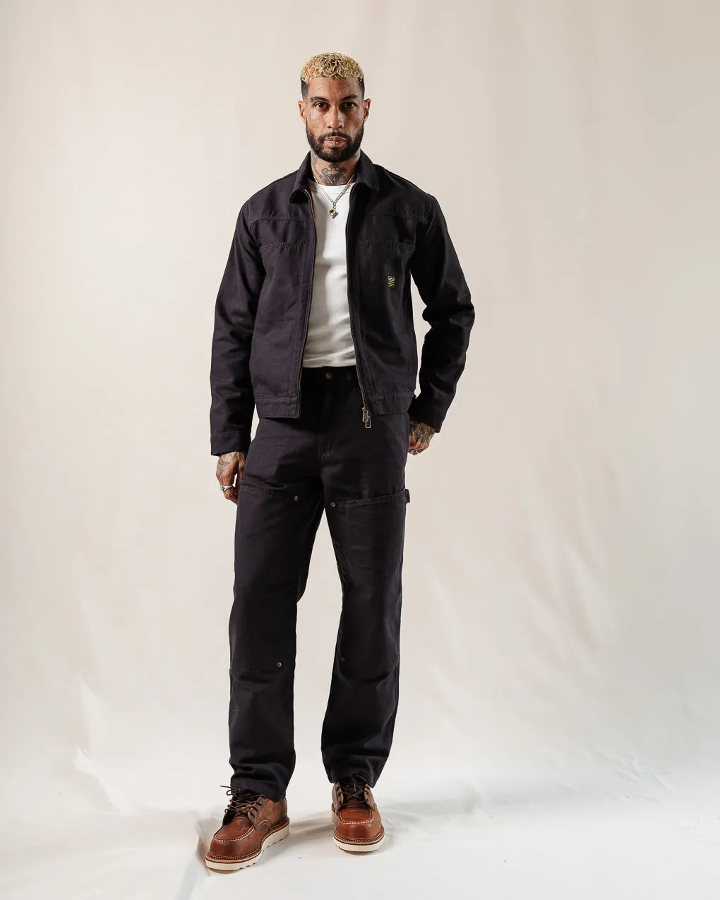 Black Canvas Garage Jacket - Durable and Stylish