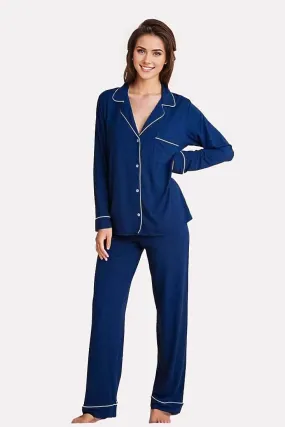 Gisele Long PJ Set in Navy