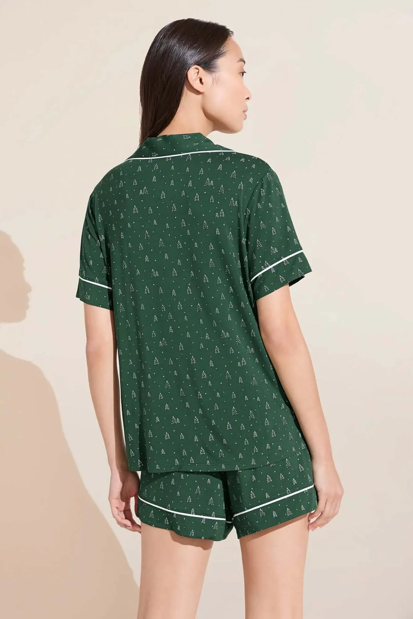 Gisele Printed Relaxed Short PJ Set in Winterpine Forest