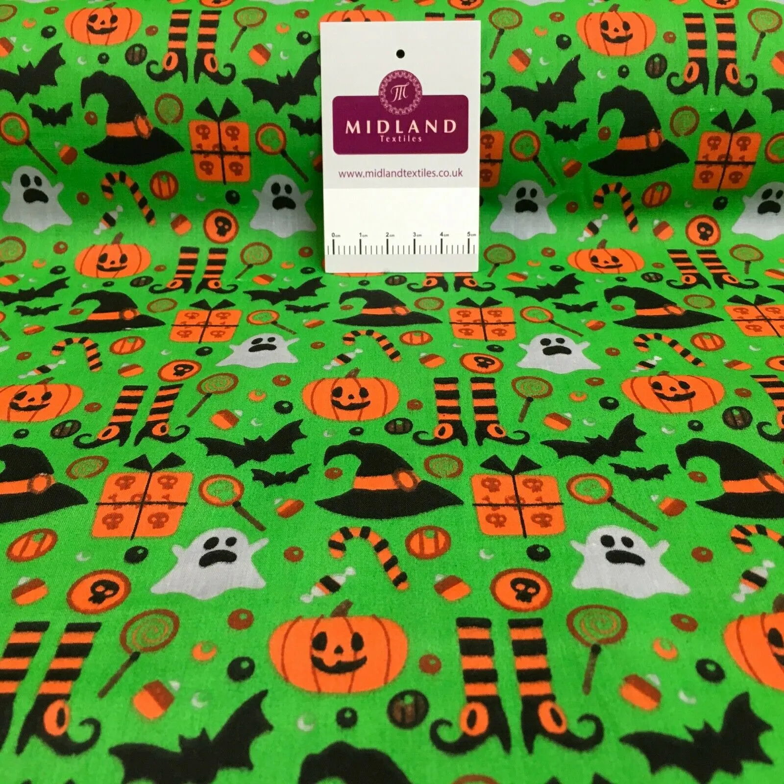 Halloween theme craft polycotton mask Fabric M1444 Mtex