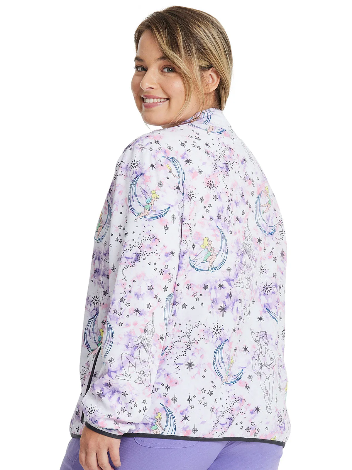 HeartSoul Break on Through - Women's Packable Starlight Tink Print Scrub Jacket