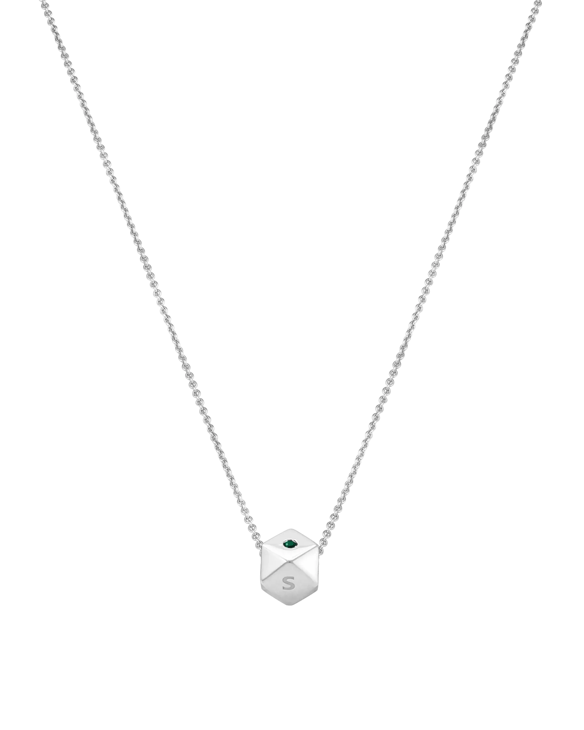 Hedra Birthstones Necklace - 14K White Gold