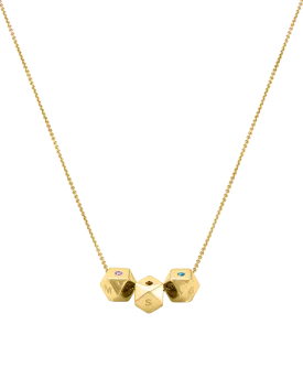 Hedra Birthstones Necklace - 18K Gold Vermeil