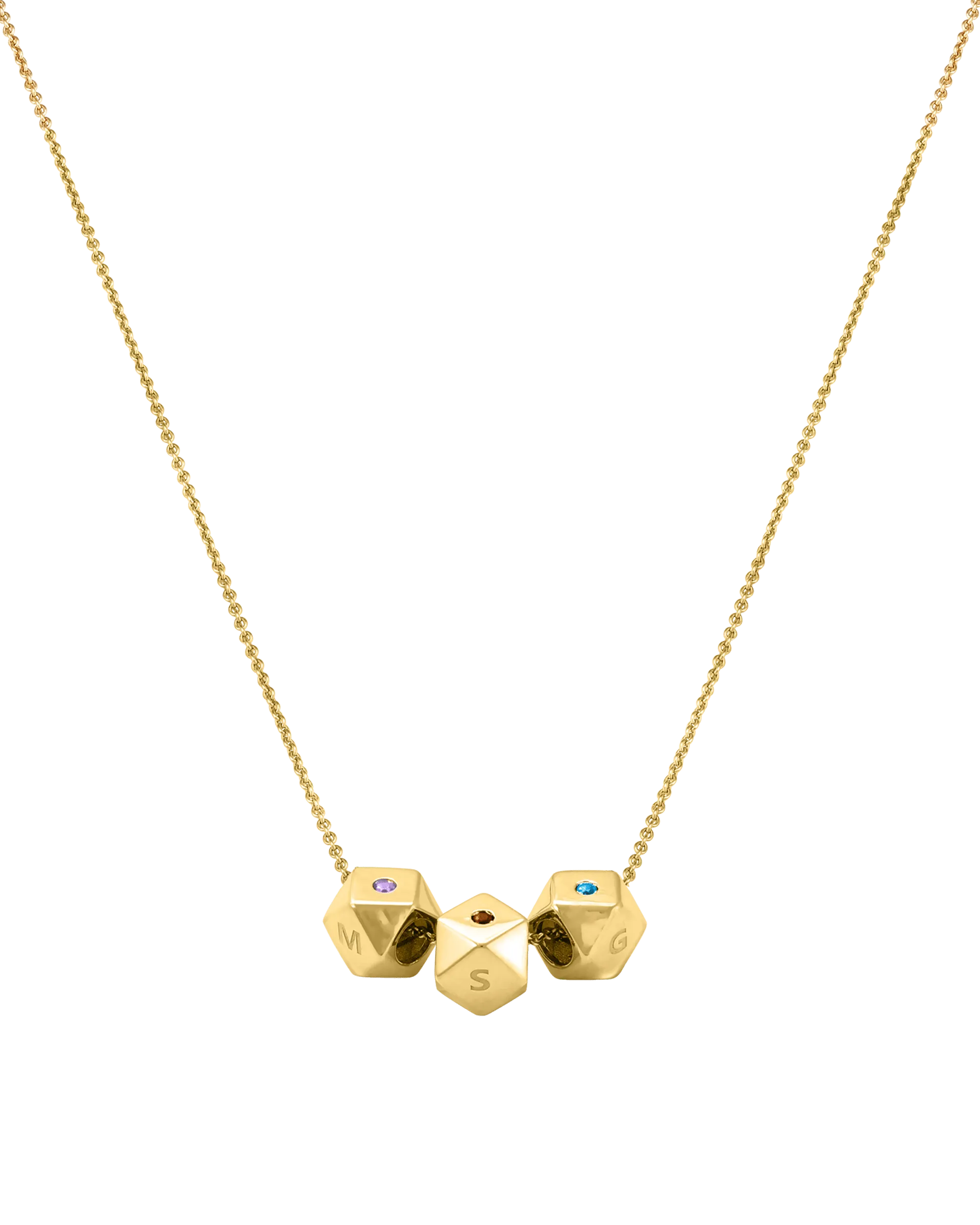 Hedra Birthstones Necklace - 18K Gold Vermeil