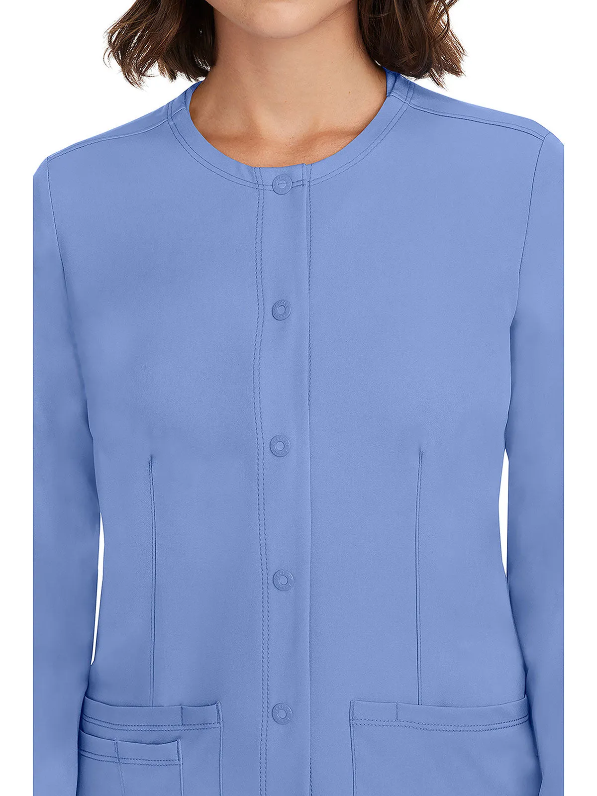 HH Works - Women's Megan Button Front Solid Scrub Jacket