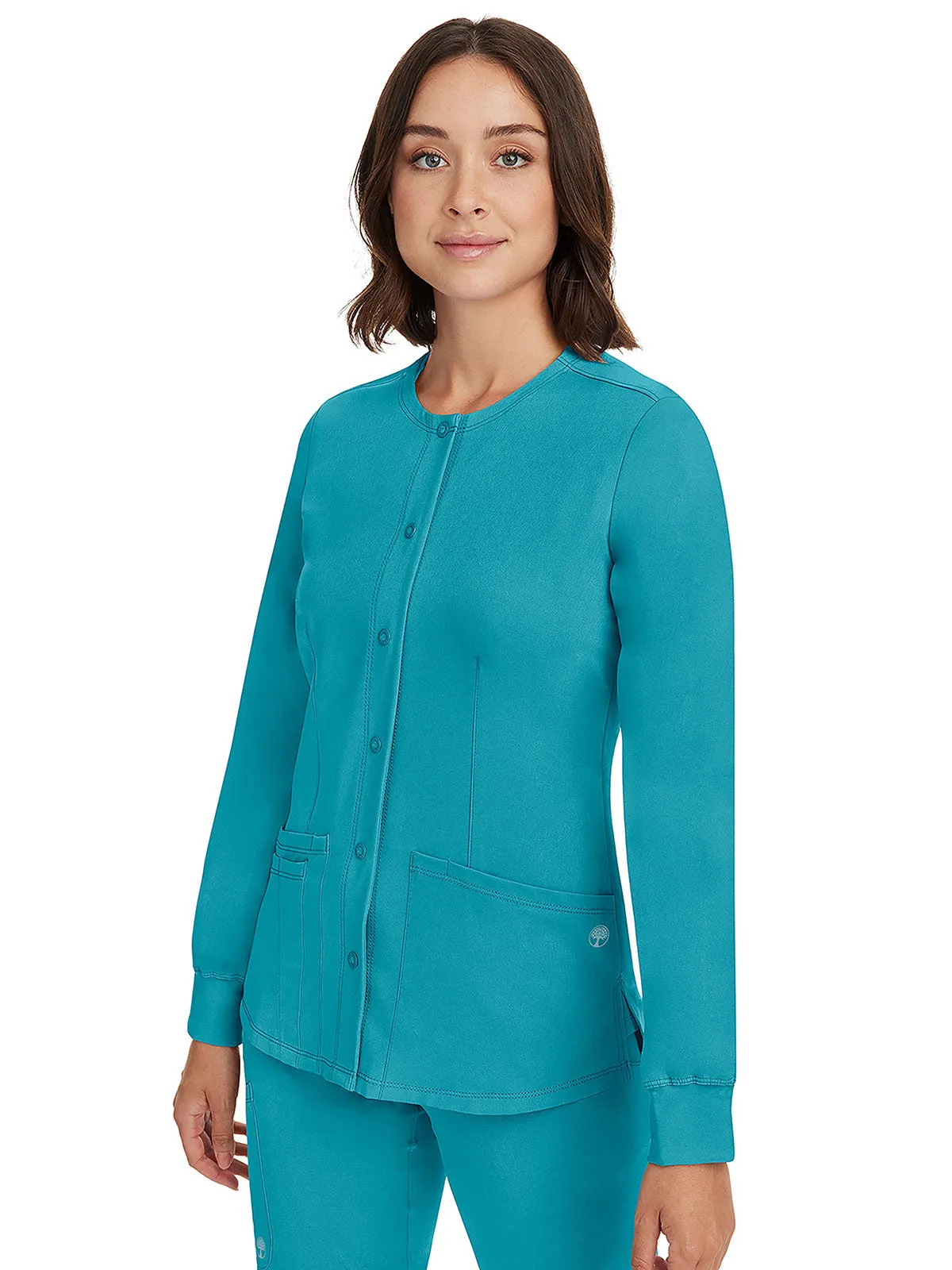 HH Works - Women's Megan Button Front Solid Scrub Jacket