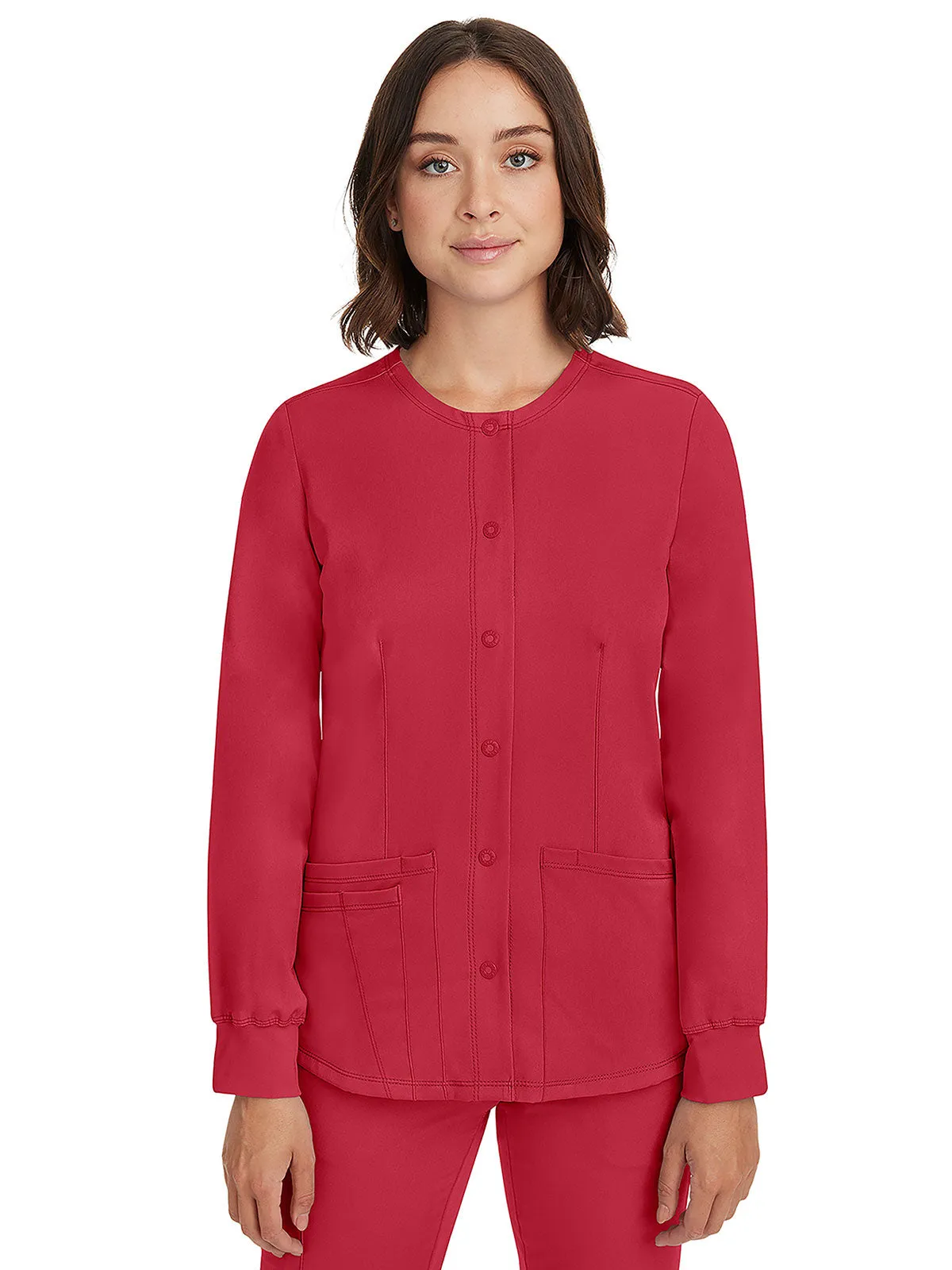 HH Works - Women's Megan Button Front Solid Scrub Jacket