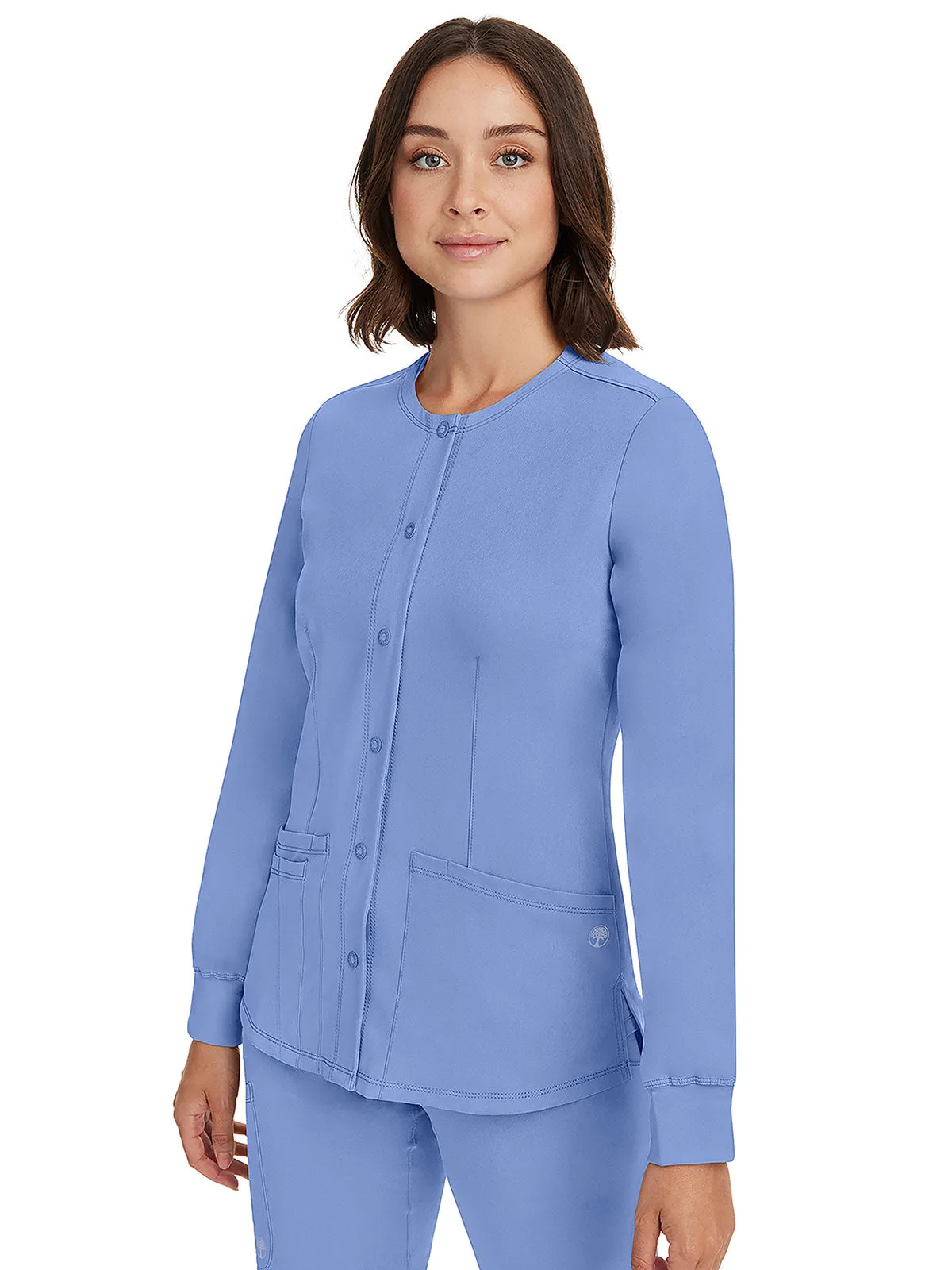 HH Works - Women's Megan Button Front Solid Scrub Jacket