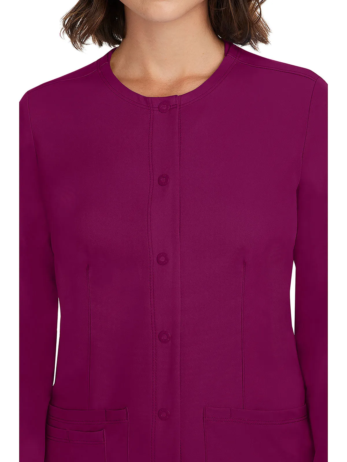 HH Works - Women's Megan Button Front Solid Scrub Jacket