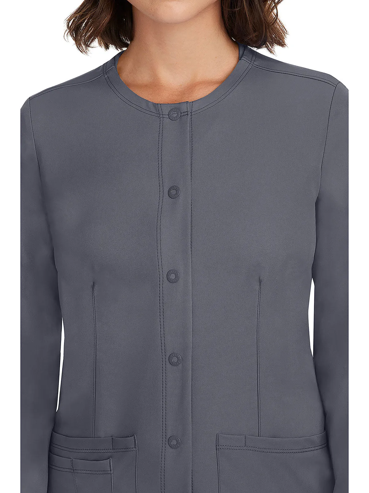 HH Works - Women's Megan Button Front Solid Scrub Jacket