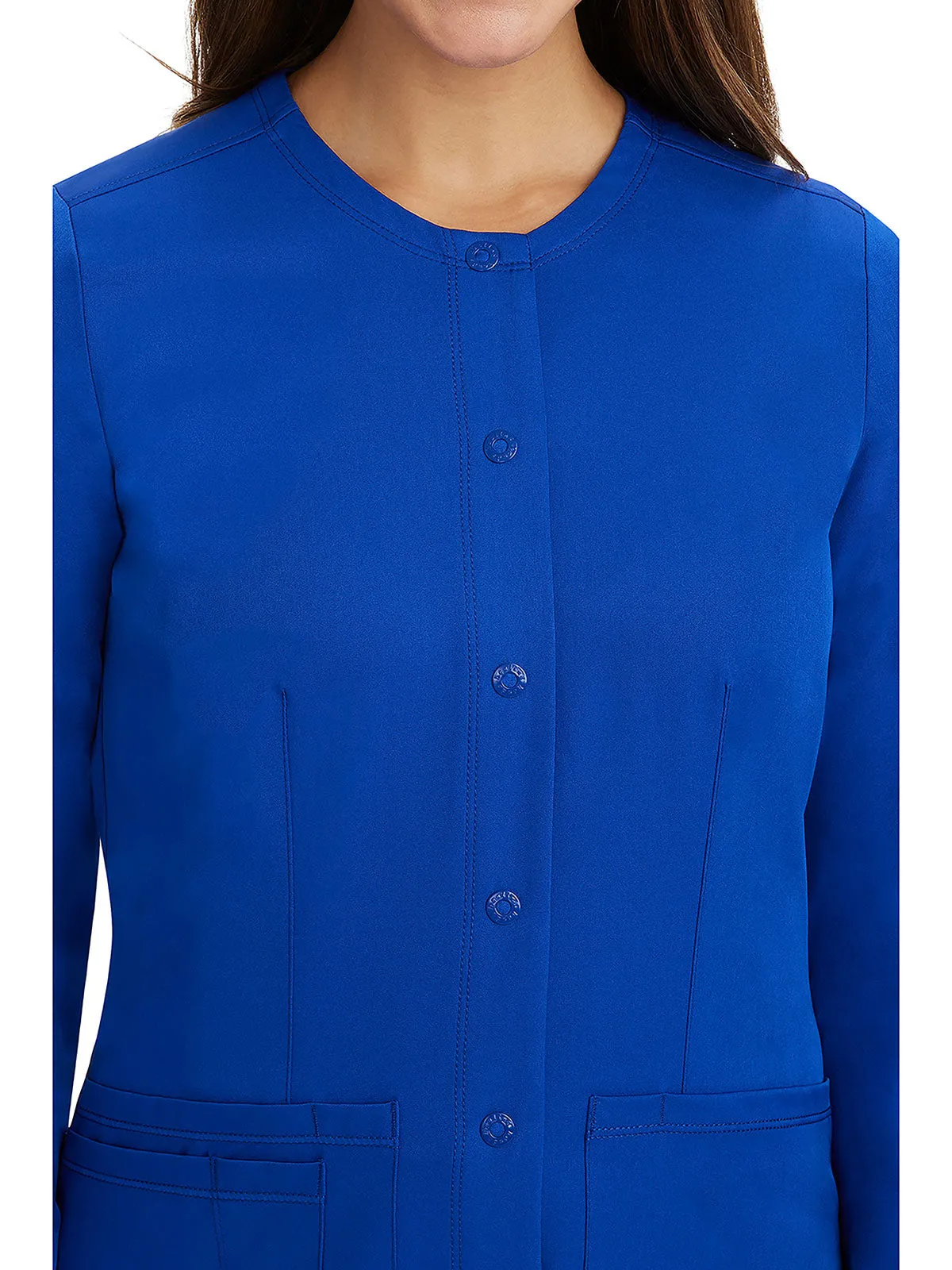 HH Works - Women's Megan Button Front Solid Scrub Jacket