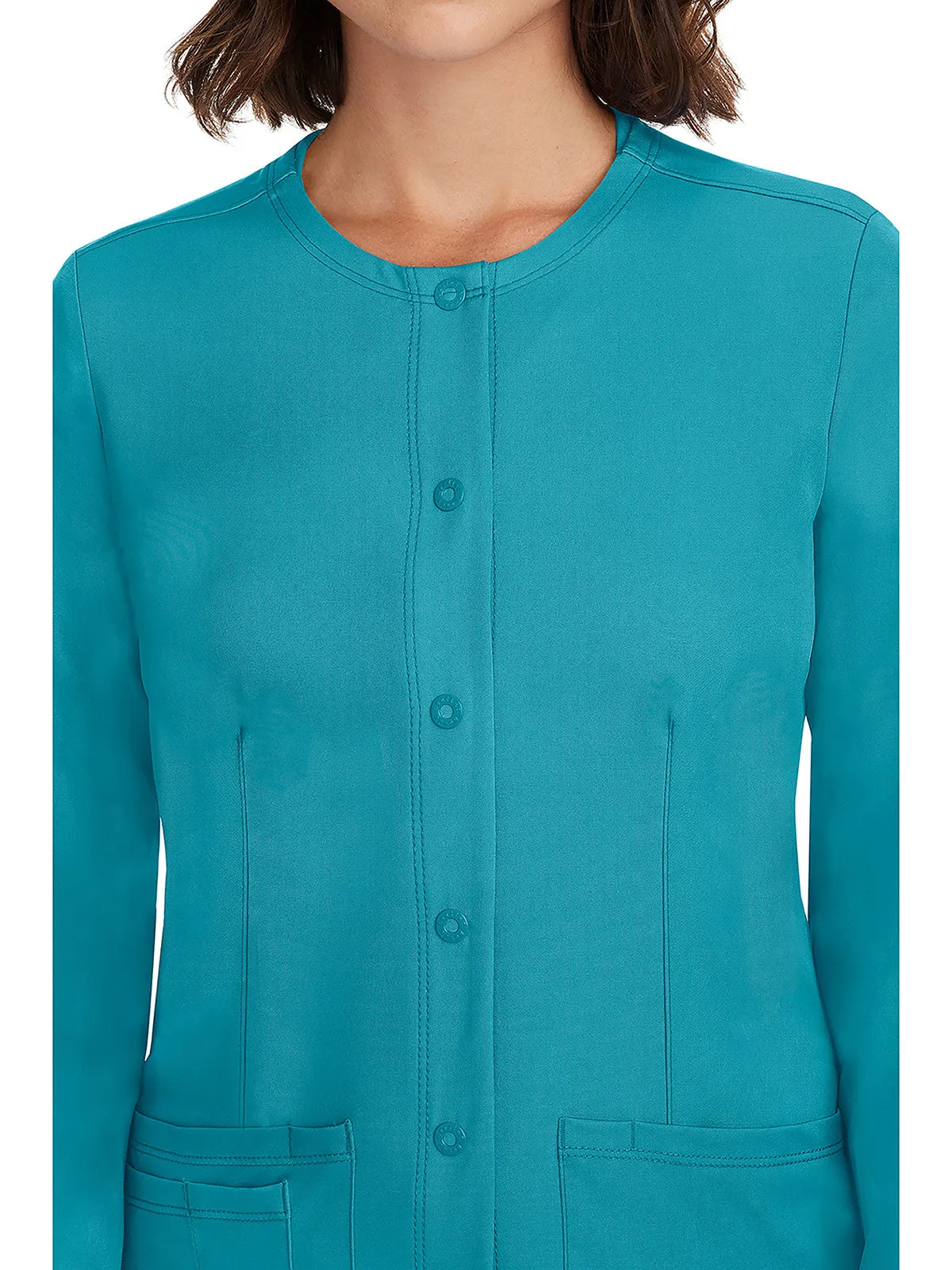 HH Works - Women's Megan Button Front Solid Scrub Jacket