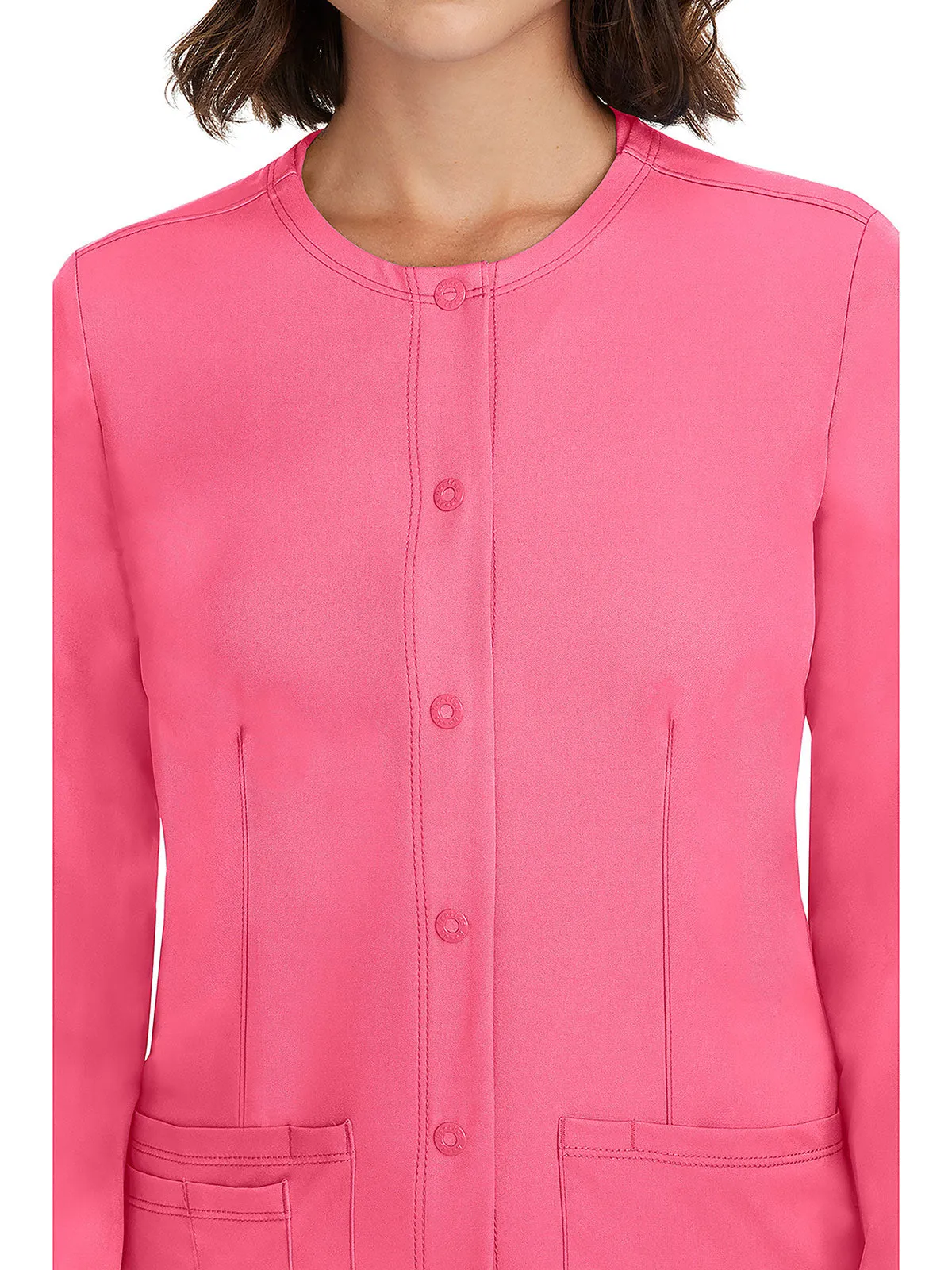 HH Works - Women's Megan Button Front Solid Scrub Jacket