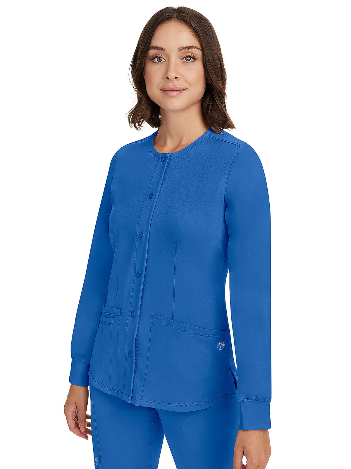 HH Works - Women's Megan Button Front Solid Scrub Jacket