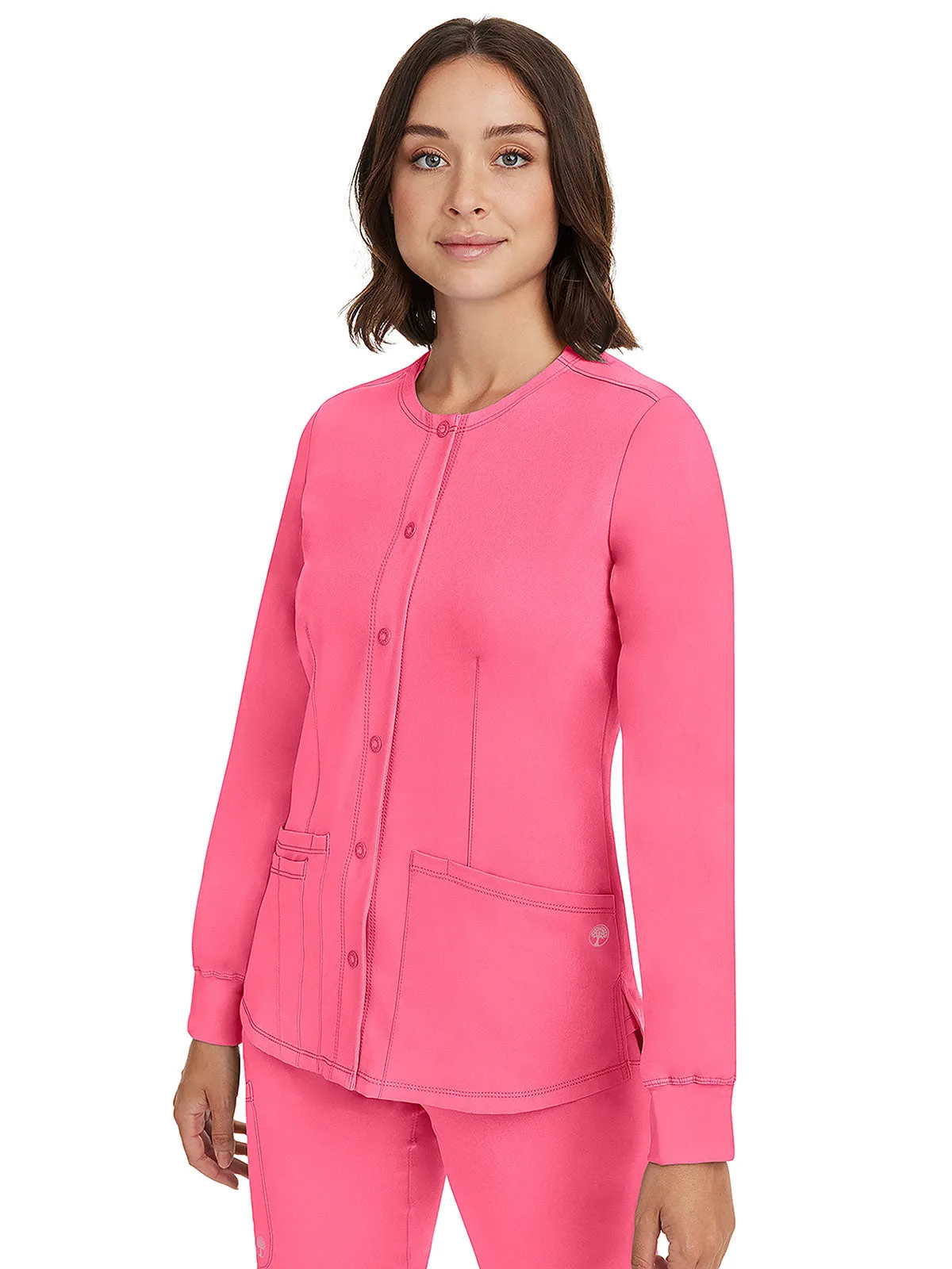 HH Works - Women's Megan Button Front Solid Scrub Jacket