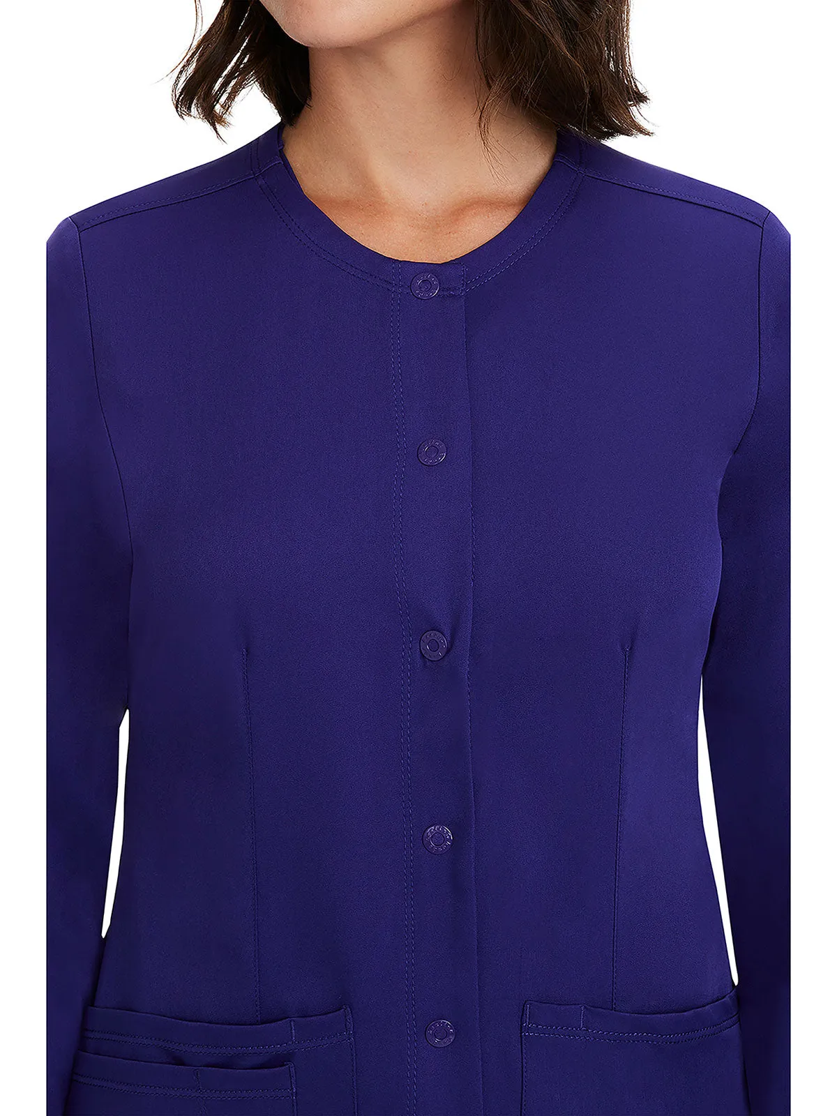 HH Works - Women's Megan Button Front Solid Scrub Jacket