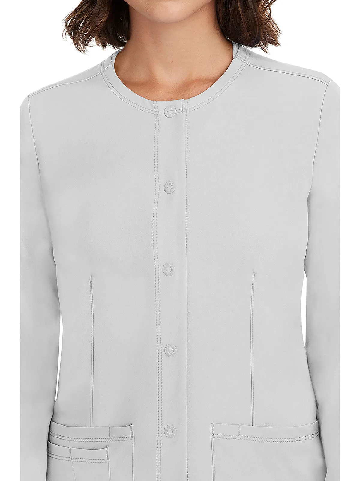 HH Works - Women's Megan Button Front Solid Scrub Jacket