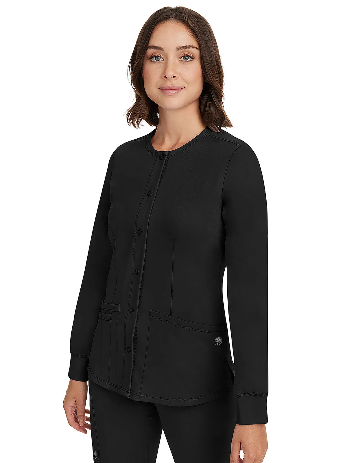 HH Works - Women's Megan Button Front Solid Scrub Jacket