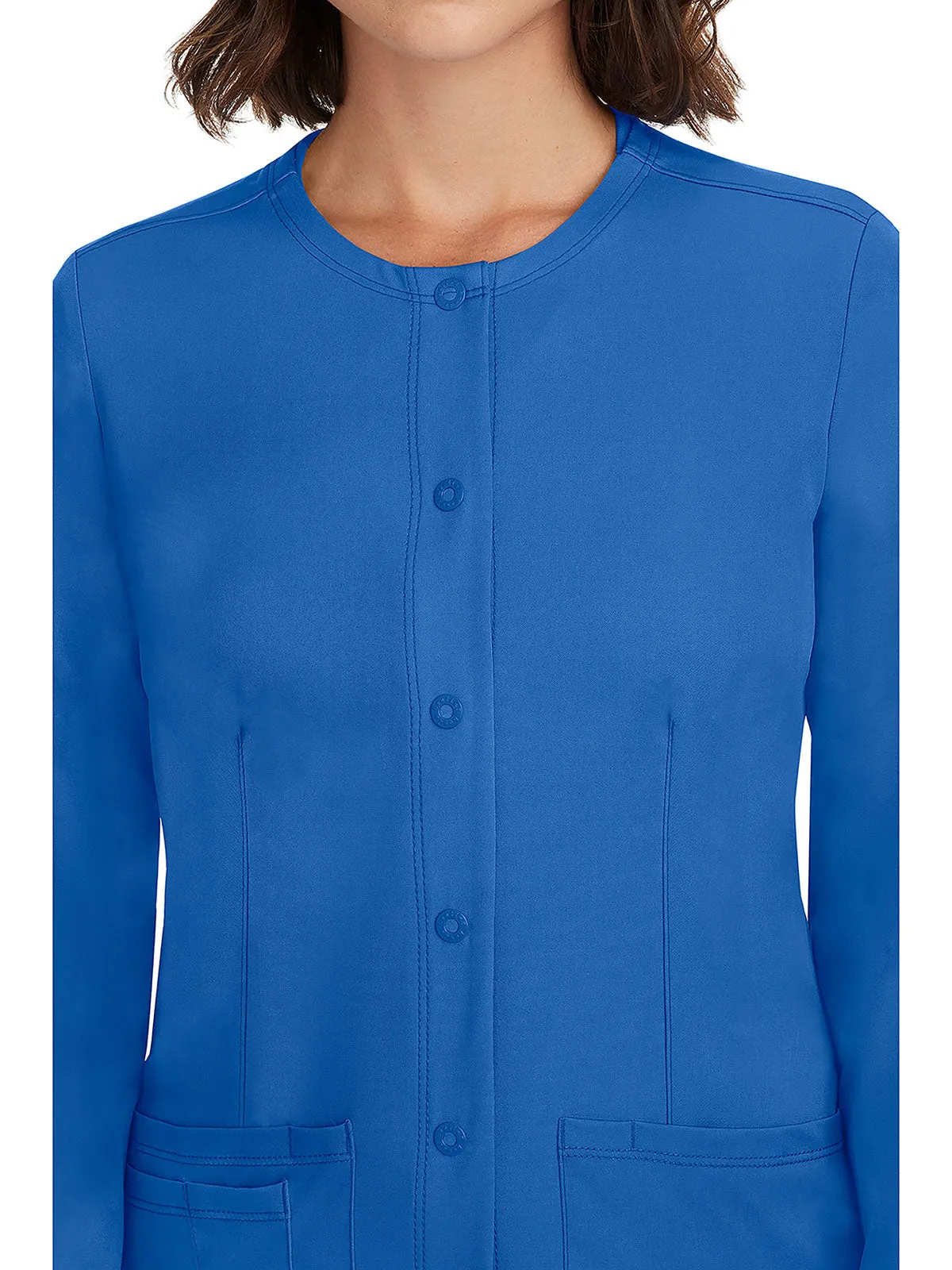 HH Works - Women's Megan Button Front Solid Scrub Jacket