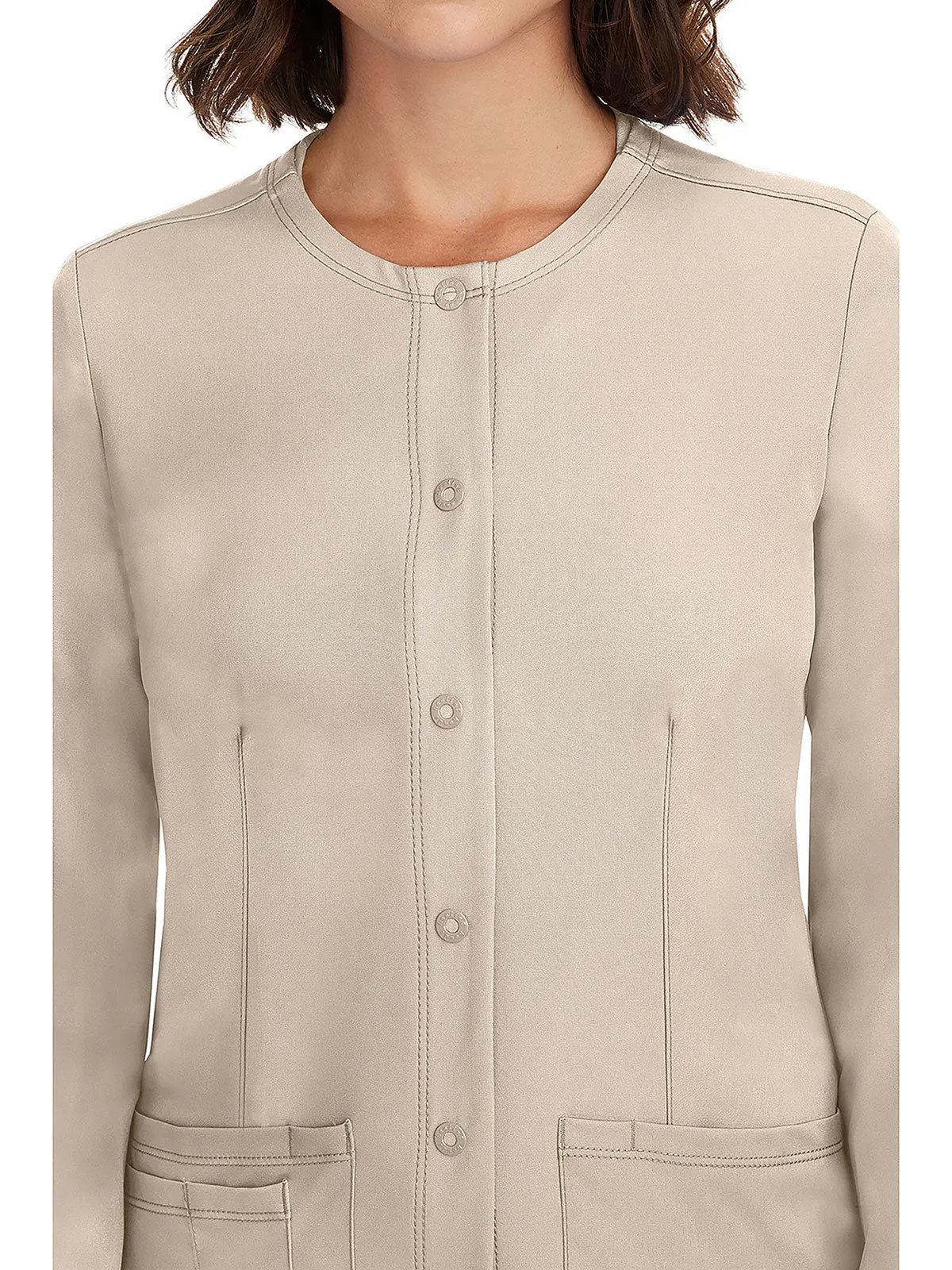 HH Works - Women's Megan Button Front Solid Scrub Jacket