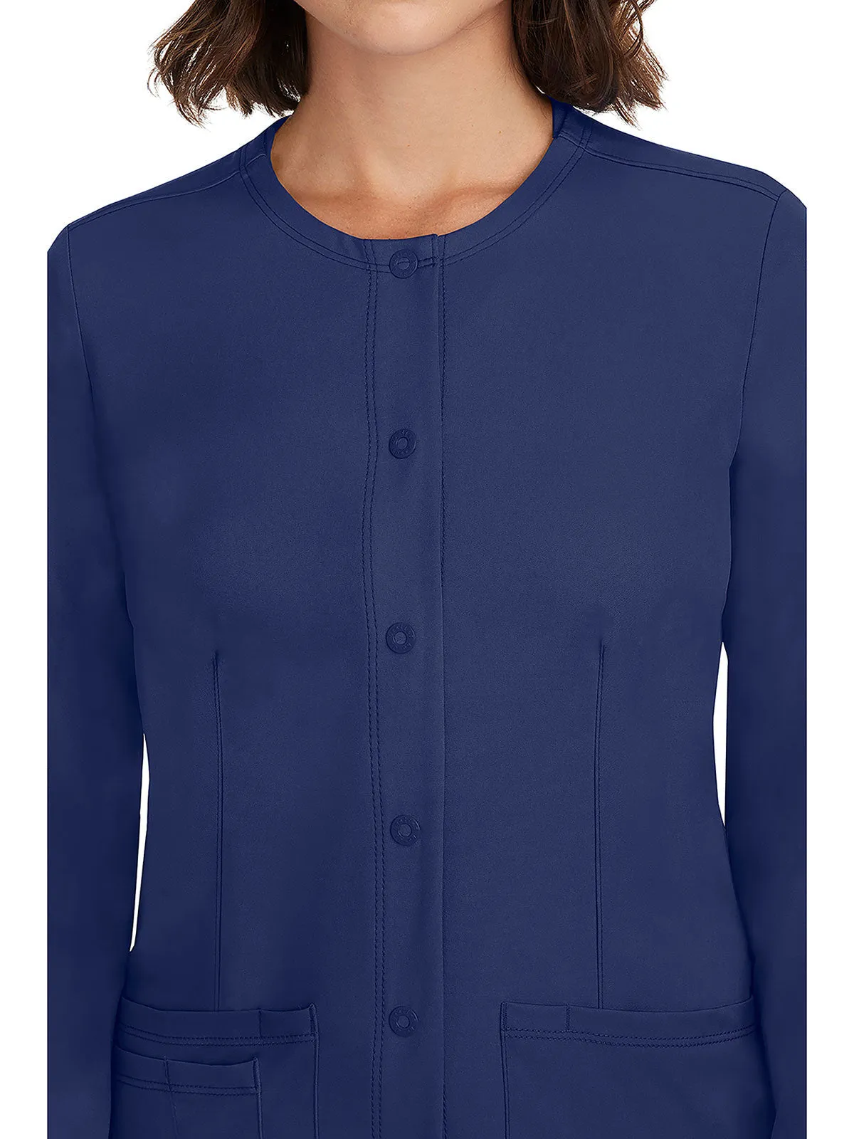 HH Works - Women's Megan Button Front Solid Scrub Jacket